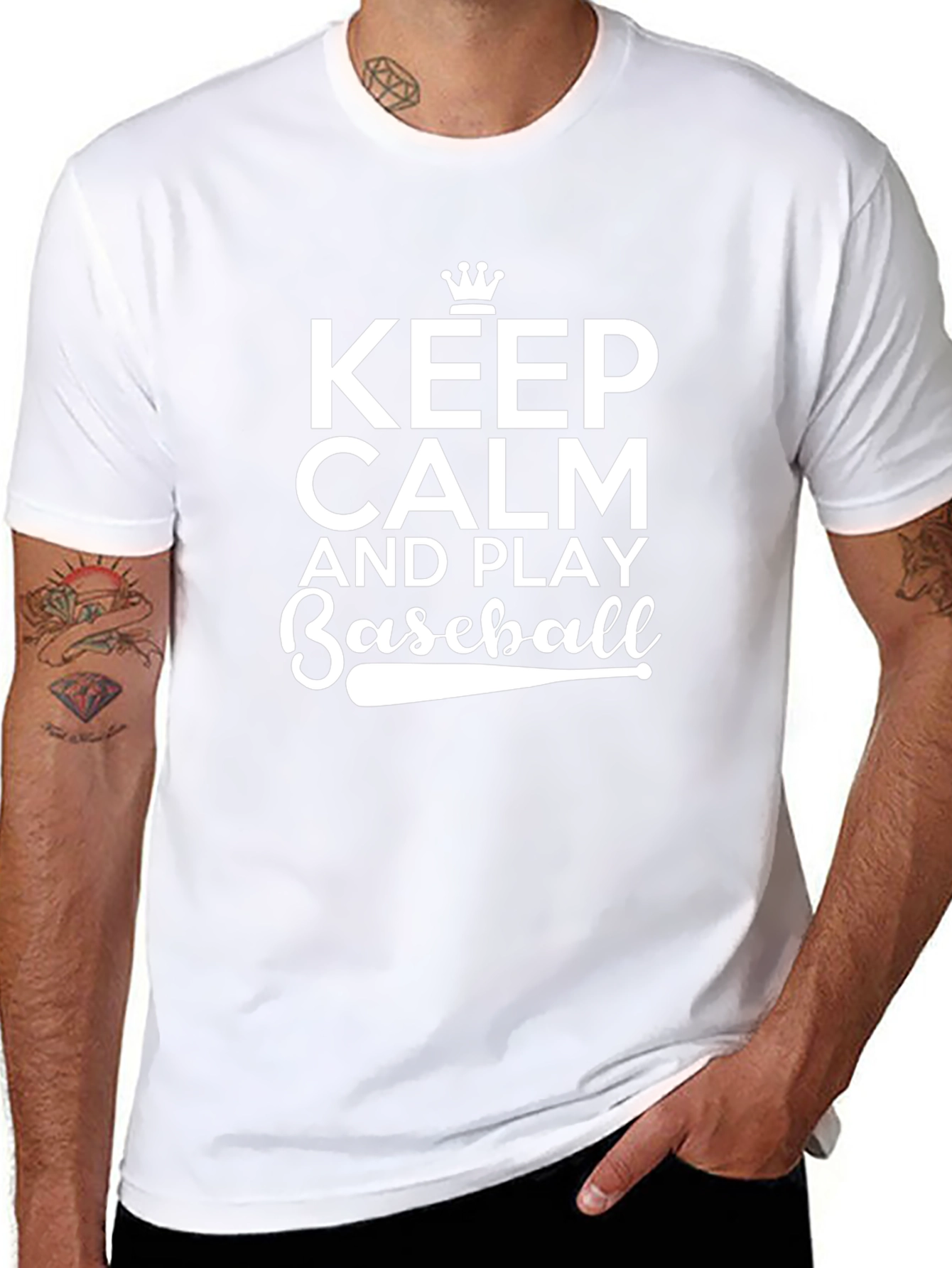 Keep Calm Baseball T-Shirt Funny Sports Tee