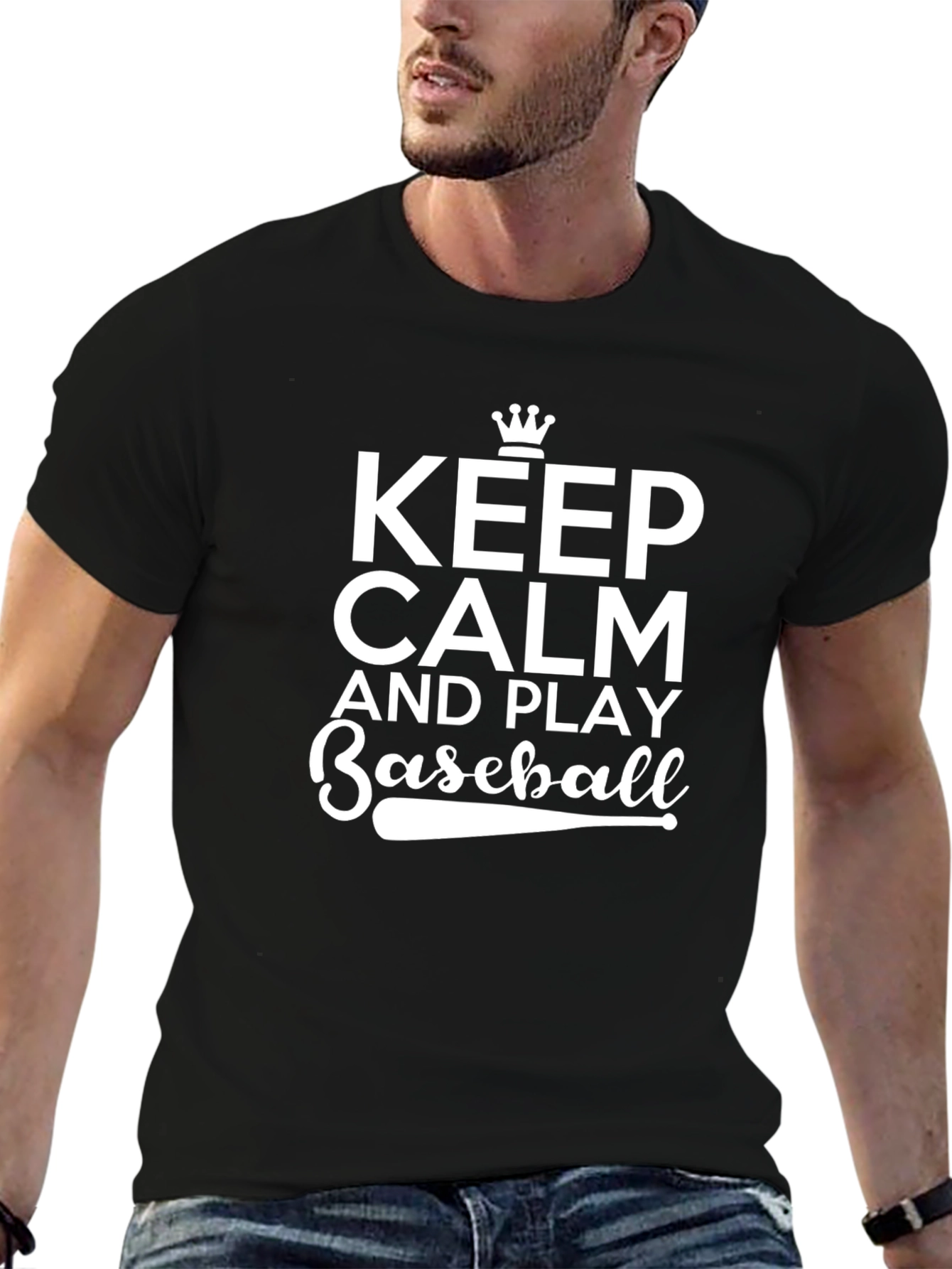 Keep Calm Baseball T-Shirt Funny Sports Tee