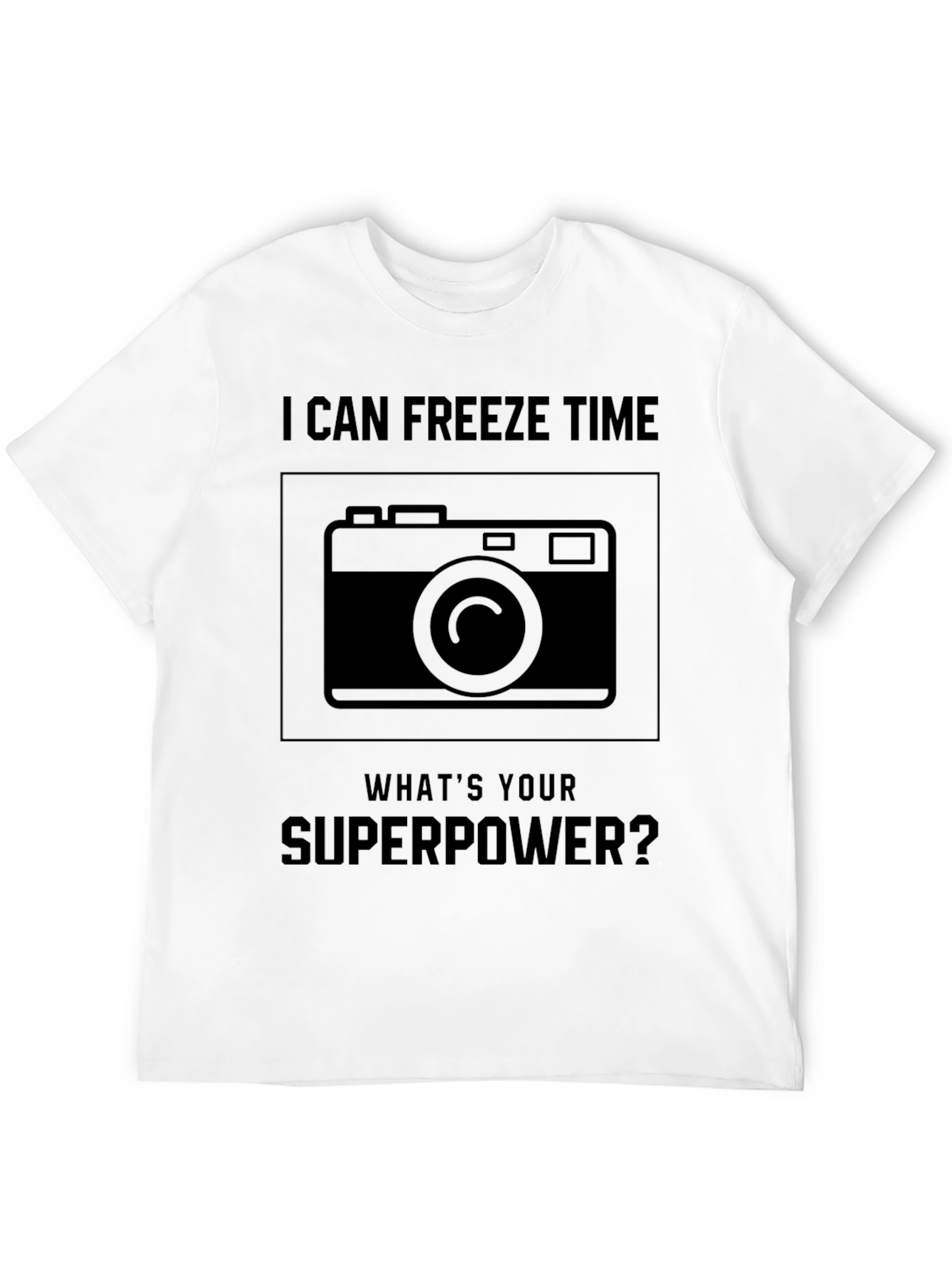 Freeze Time Camera Superpower Graphic T-Shirt