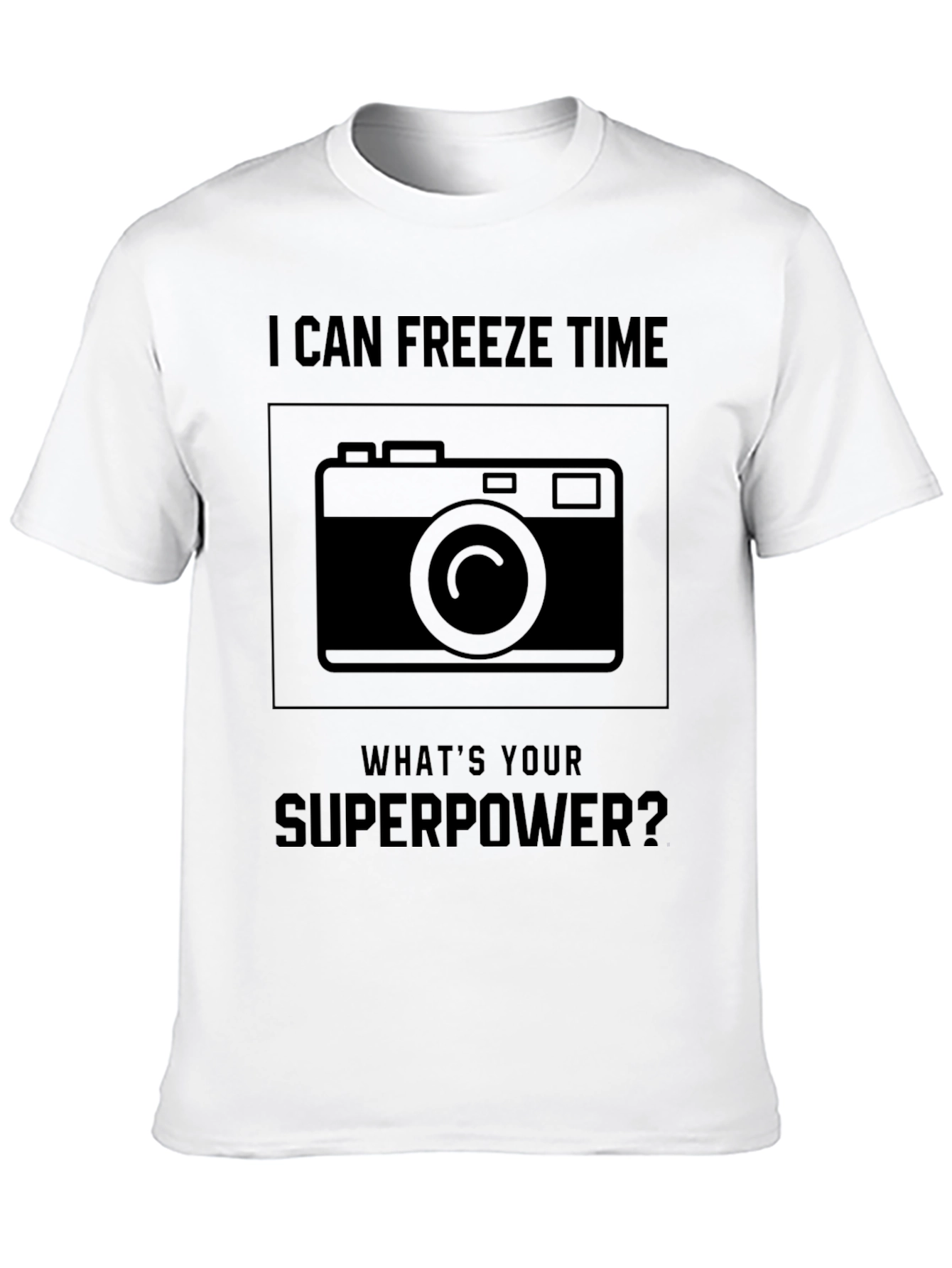 Freeze Time Camera Superpower Graphic T-Shirt