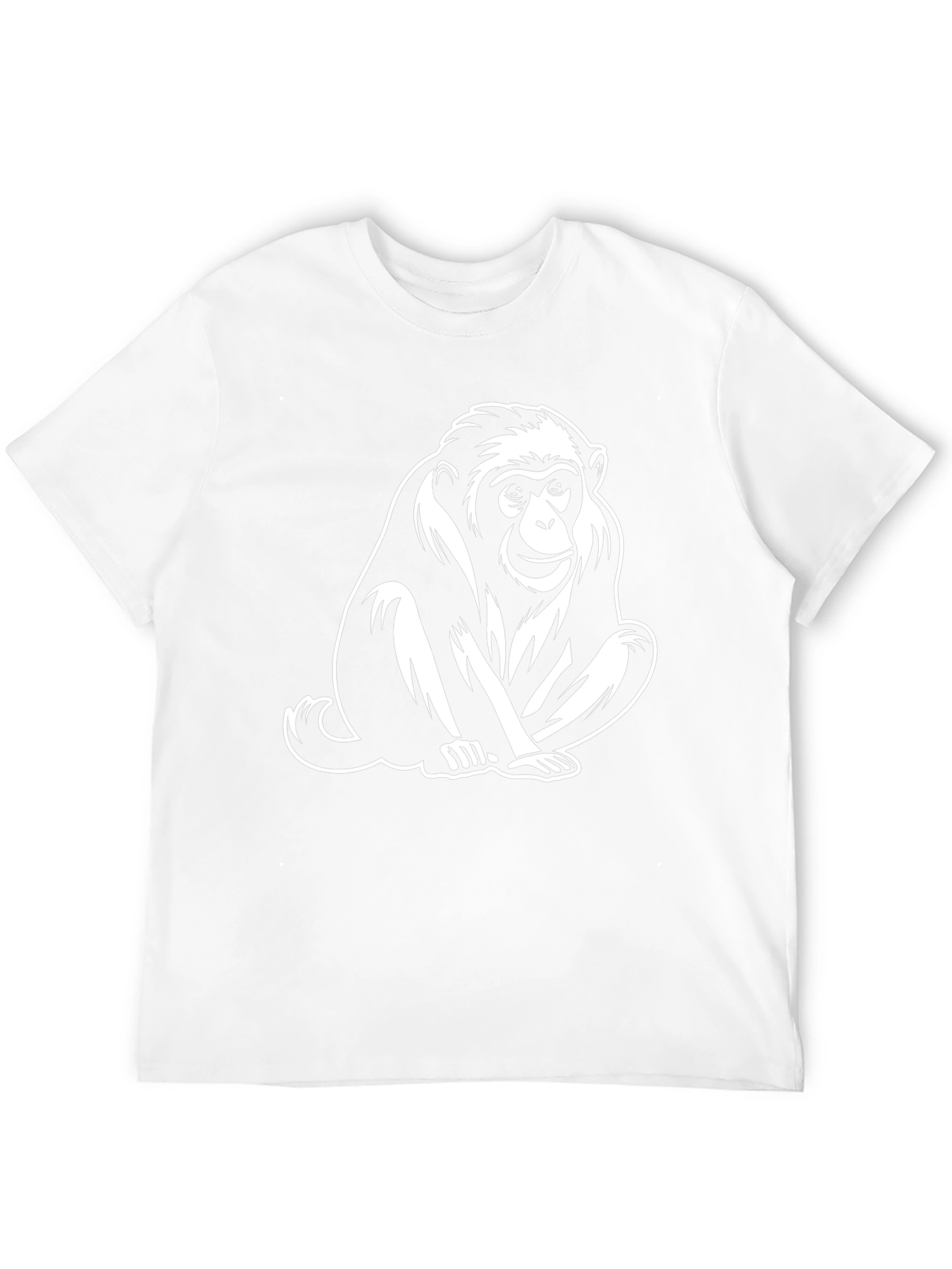 Monkey Graphic Tee - Black Cotton T-Shirt