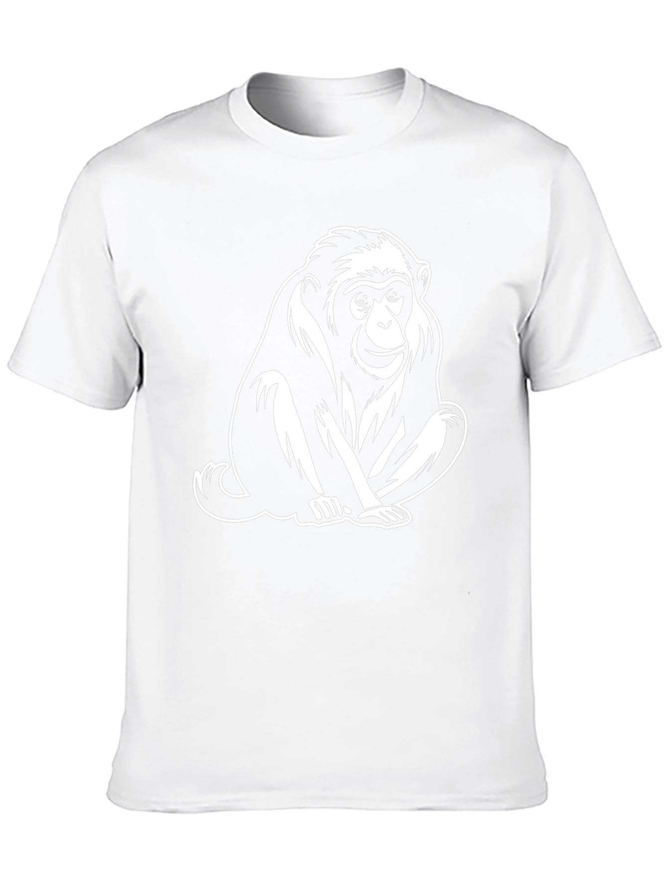 Monkey Graphic Tee - Black Cotton T-Shirt
