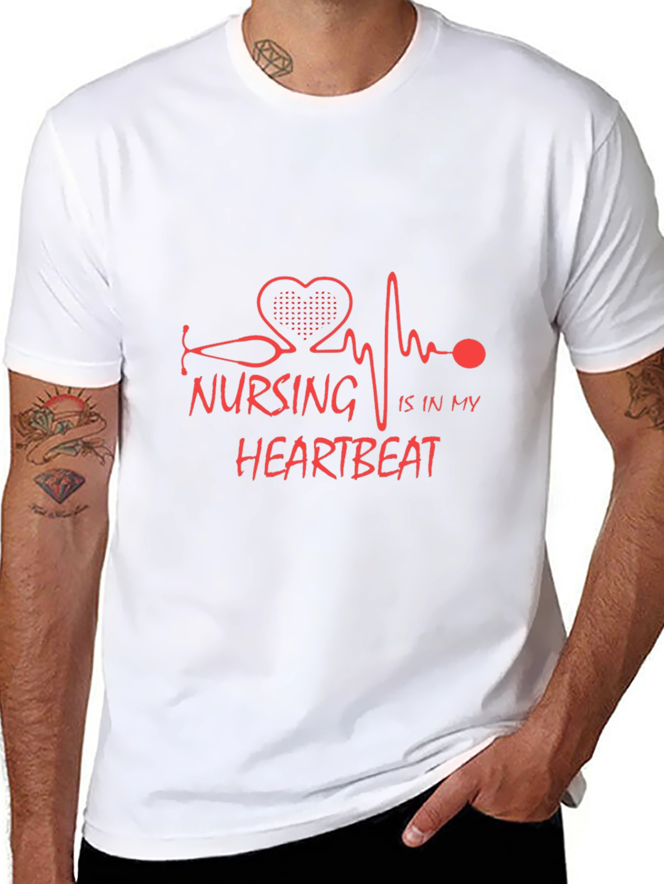 Nursing Is In My Heartbeat T-Shirt