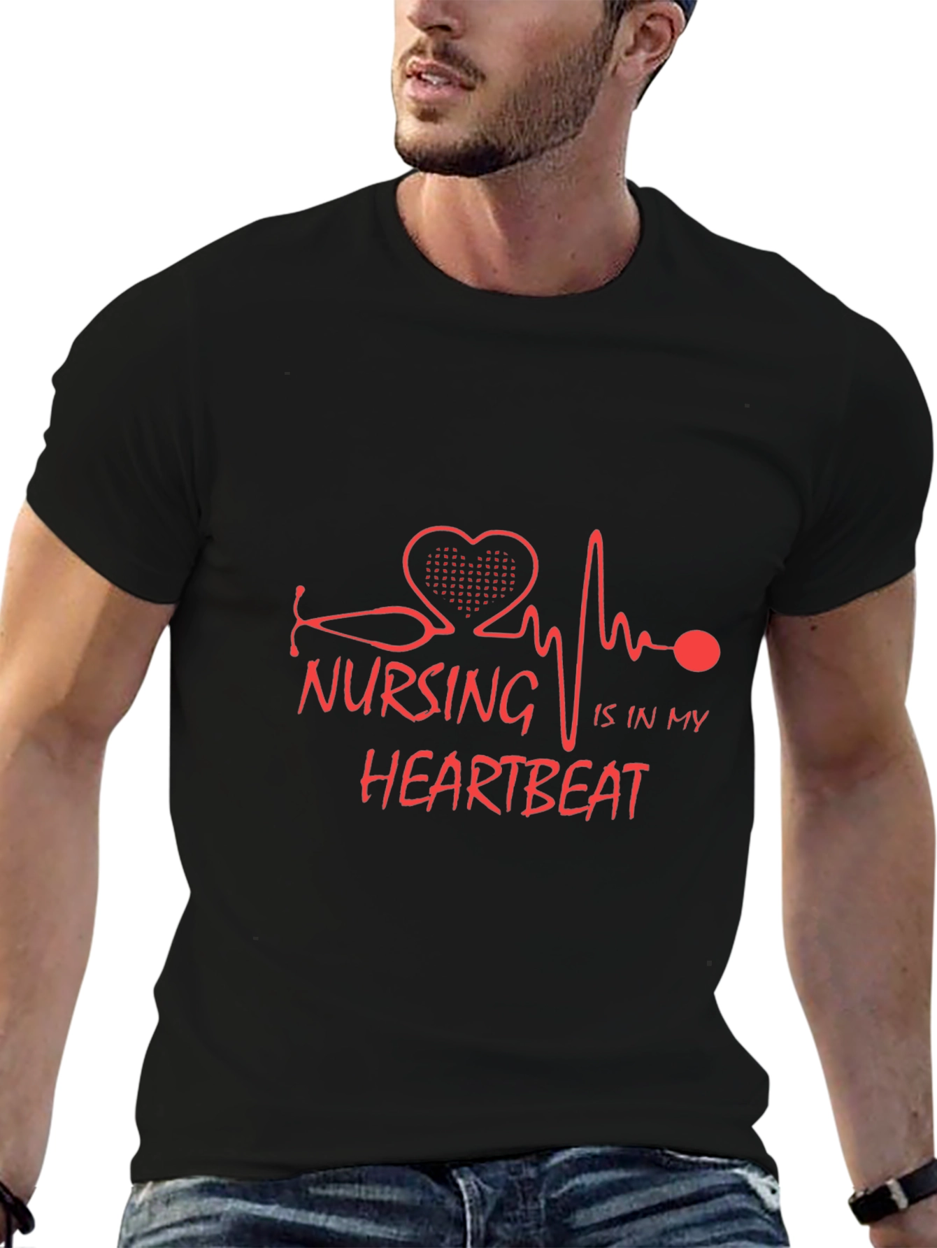 Nursing Is In My Heartbeat T-Shirt