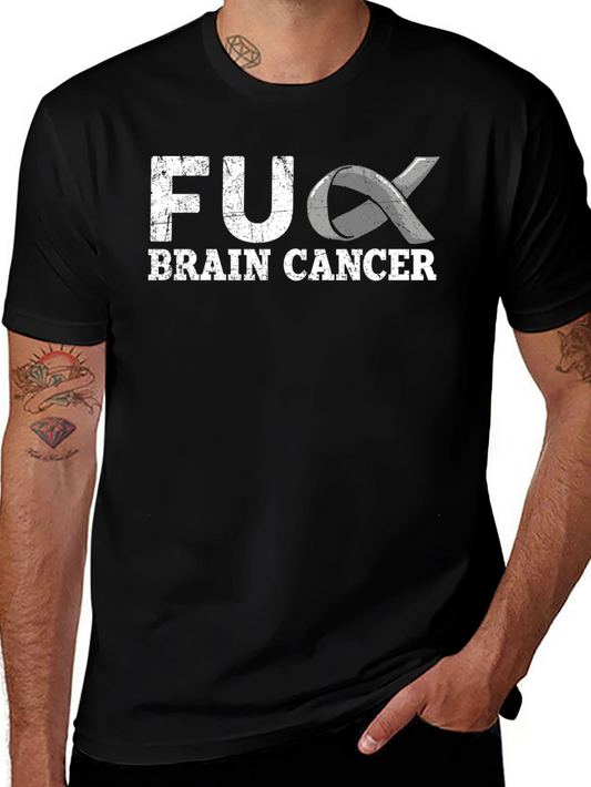 F*ck Brain Cancer T-Shirt - Awareness Ribbon Graphic