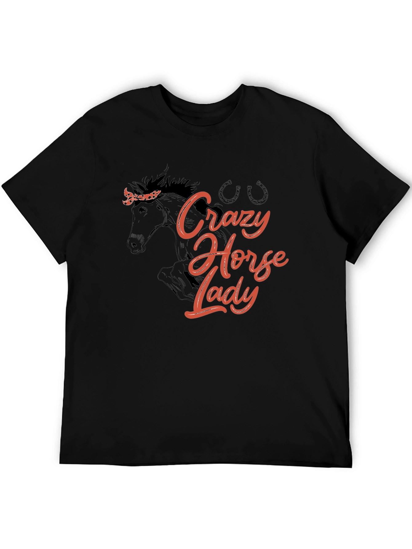 Crazy Horse Lady Graphic Tee - Black
