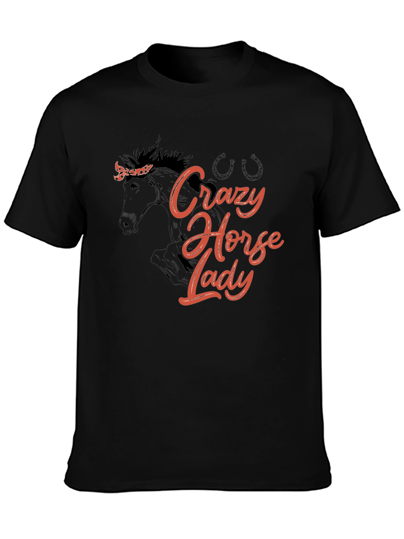 Crazy Horse Lady Graphic Tee - Black