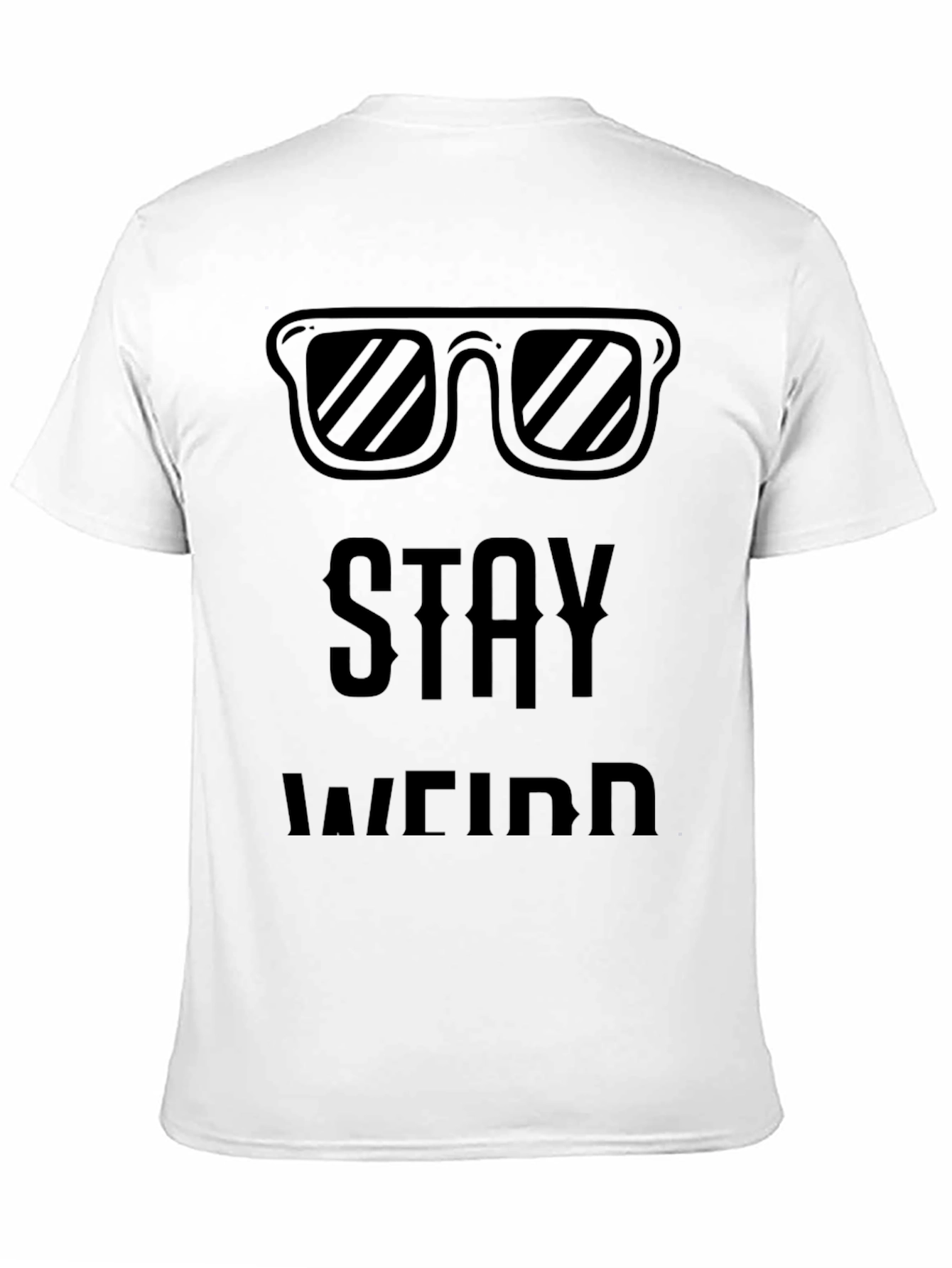 Stay Weird Graphic Black T-Shirt