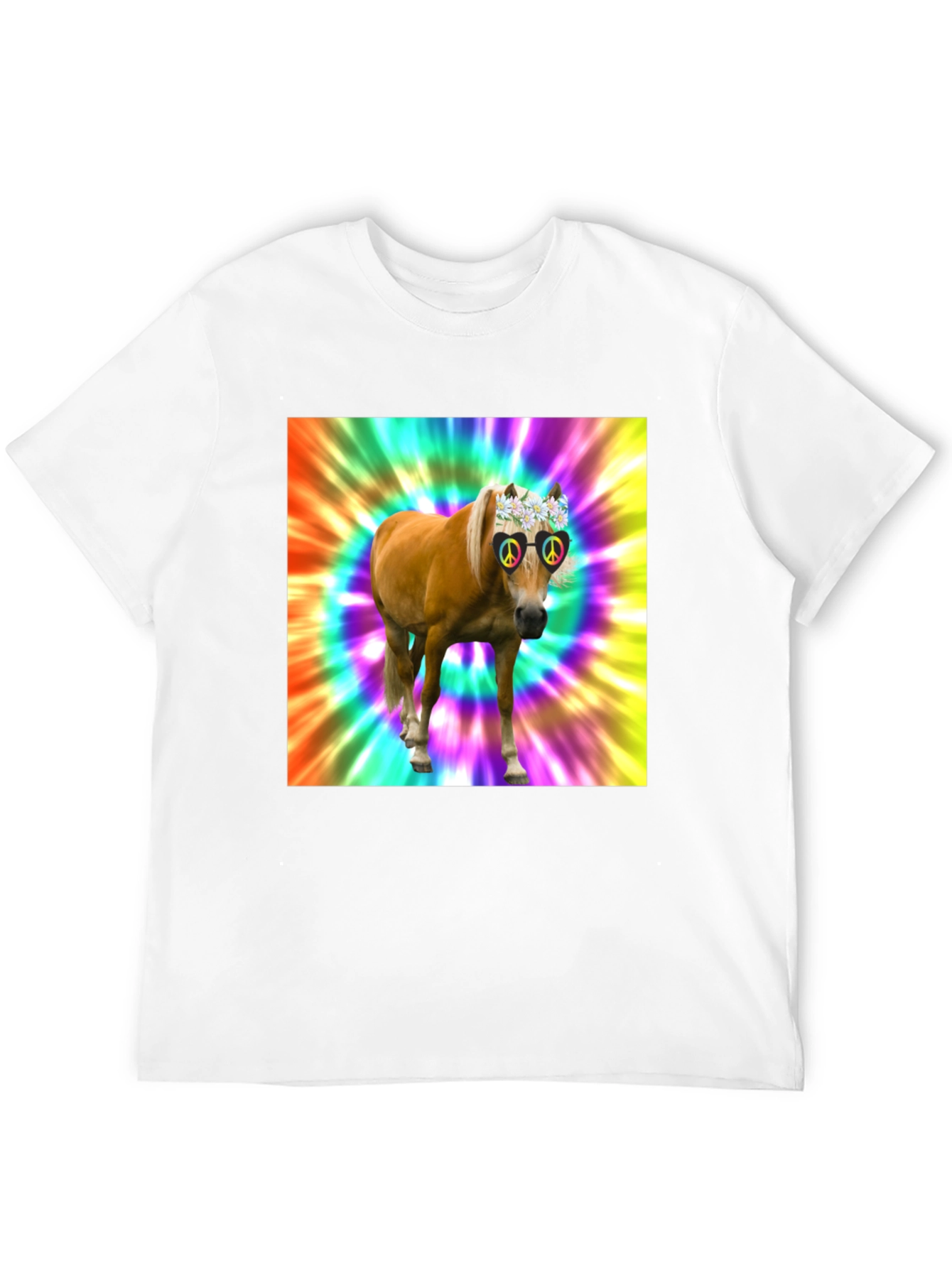 Hippie Horse Graphic Tee - Retro Style