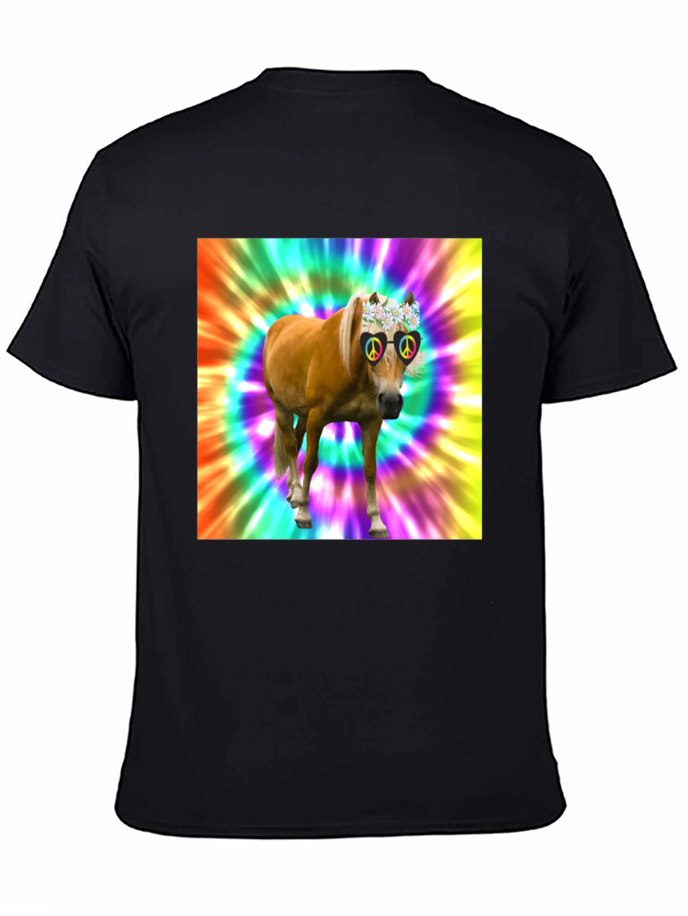 Hippie Horse Graphic Tee - Retro Style