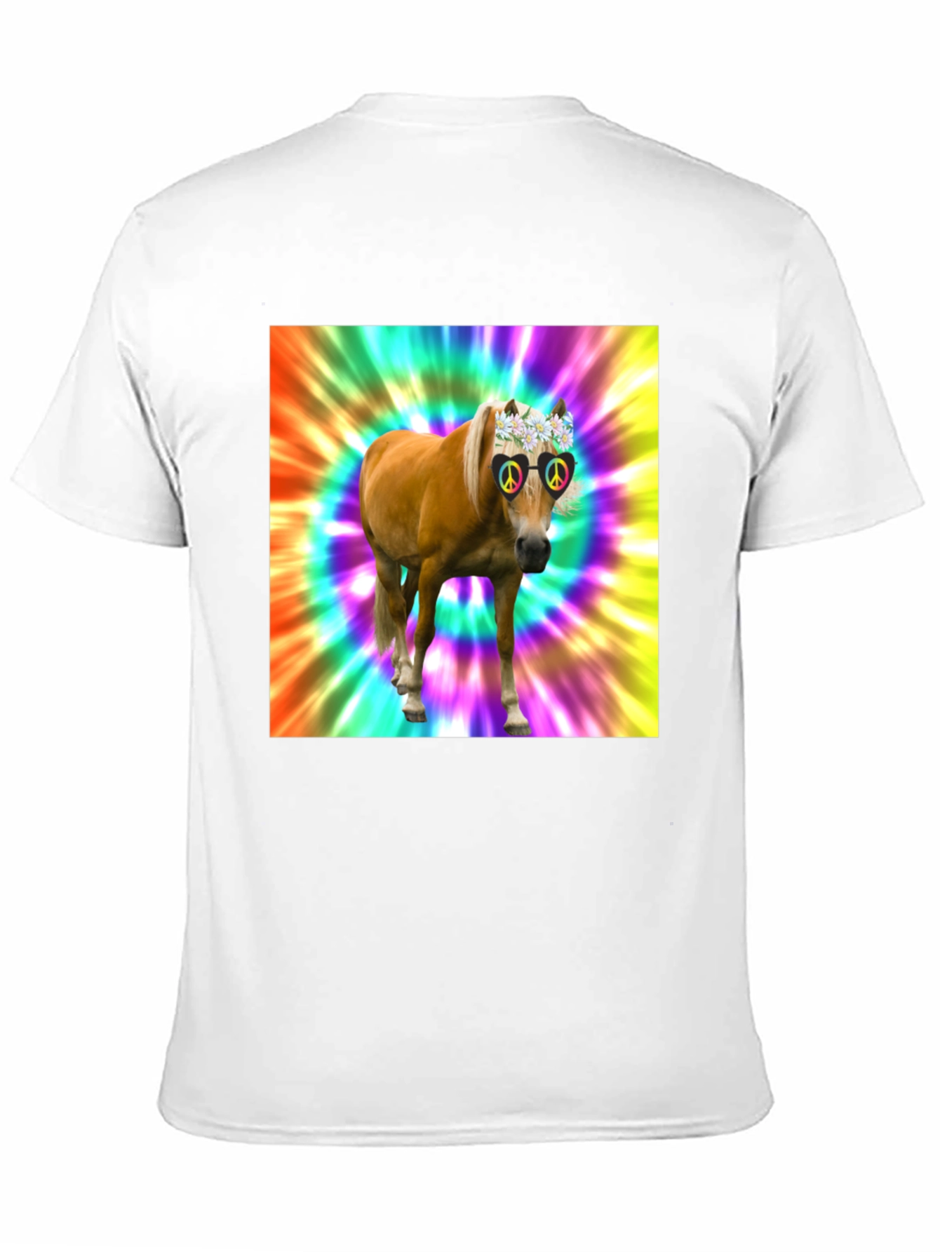 Hippie Horse Graphic Tee - Retro Style