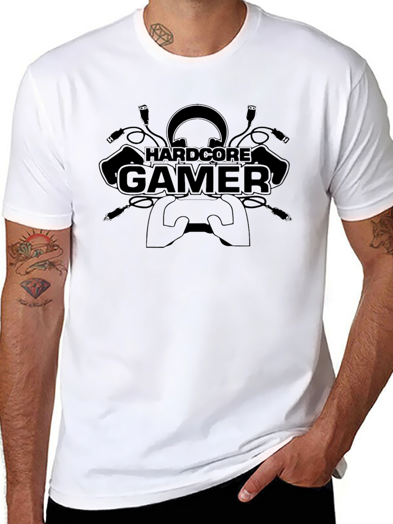 Hardcore Gamer Black T-Shirt