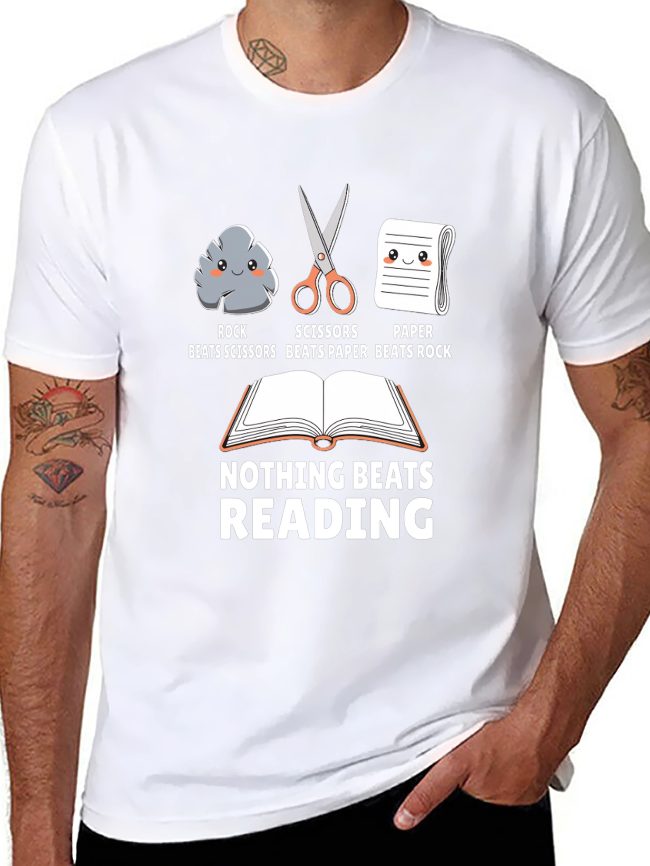 Rock Paper Scissors Reading T-Shirt
