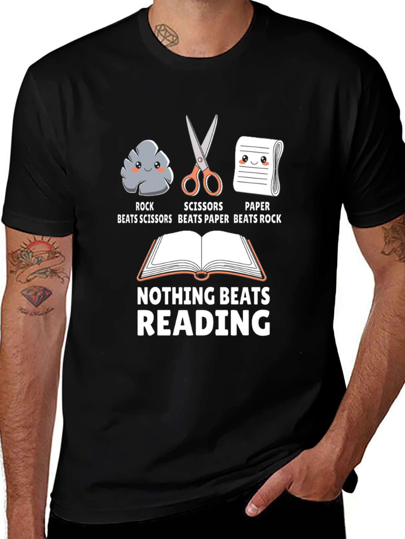 Rock Paper Scissors Reading T-Shirt