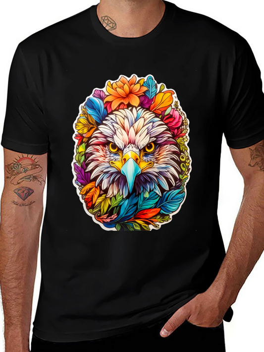 Floral Eagle Graphic Tee - Bold & Unique Design