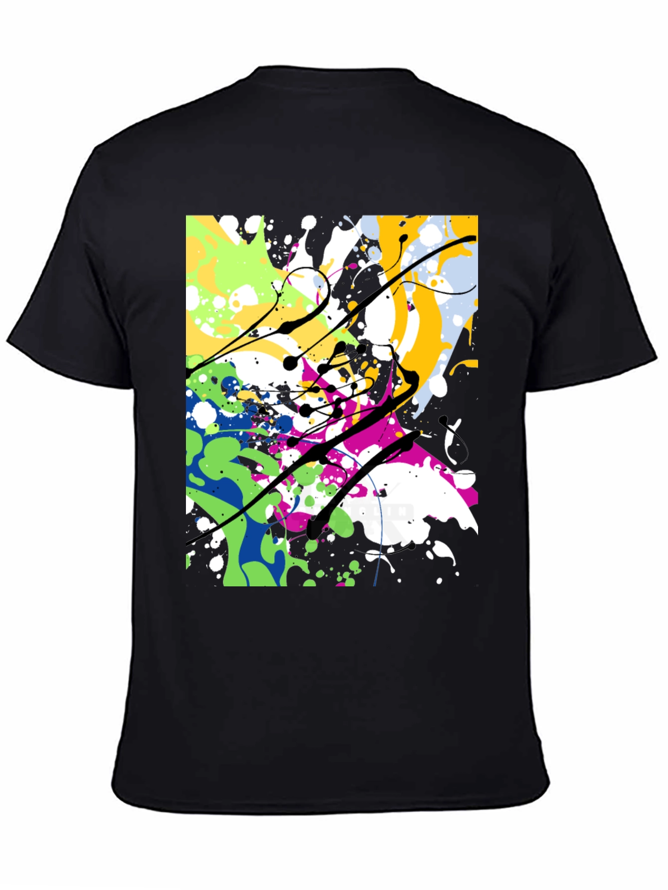 Abstract Paint Splatter T-Shirt - Modern Art Tee