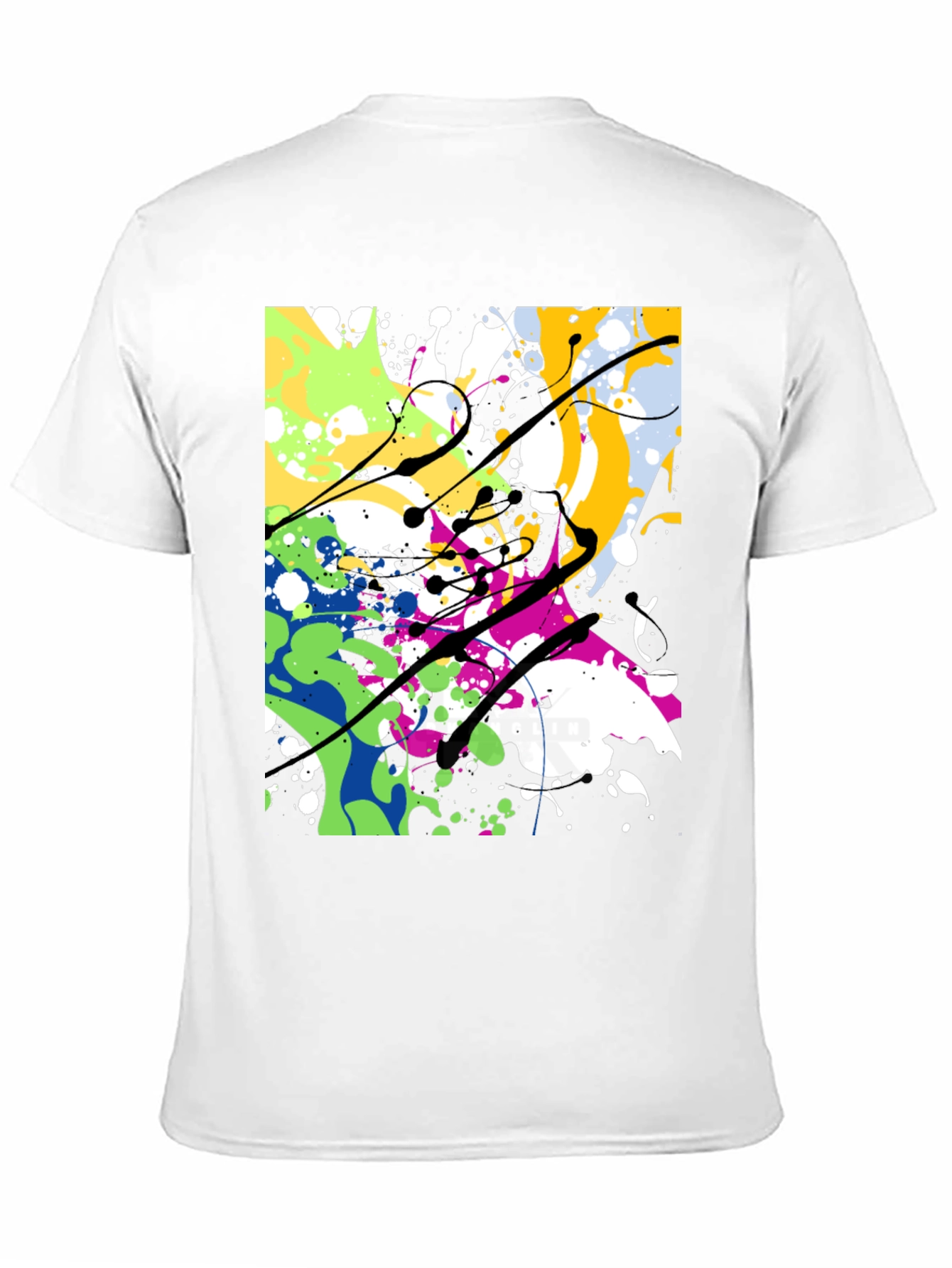 Abstract Paint Splatter T-Shirt - Modern Art Tee