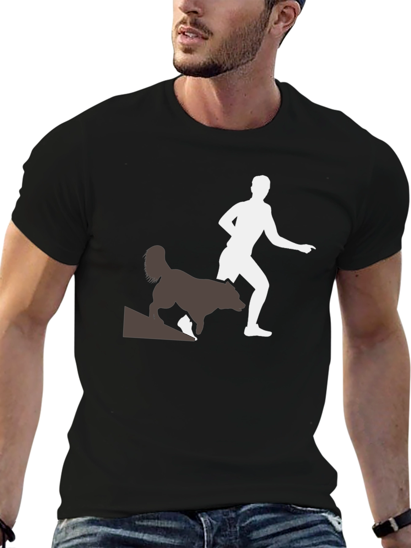 Running with Dogs Tee - Black