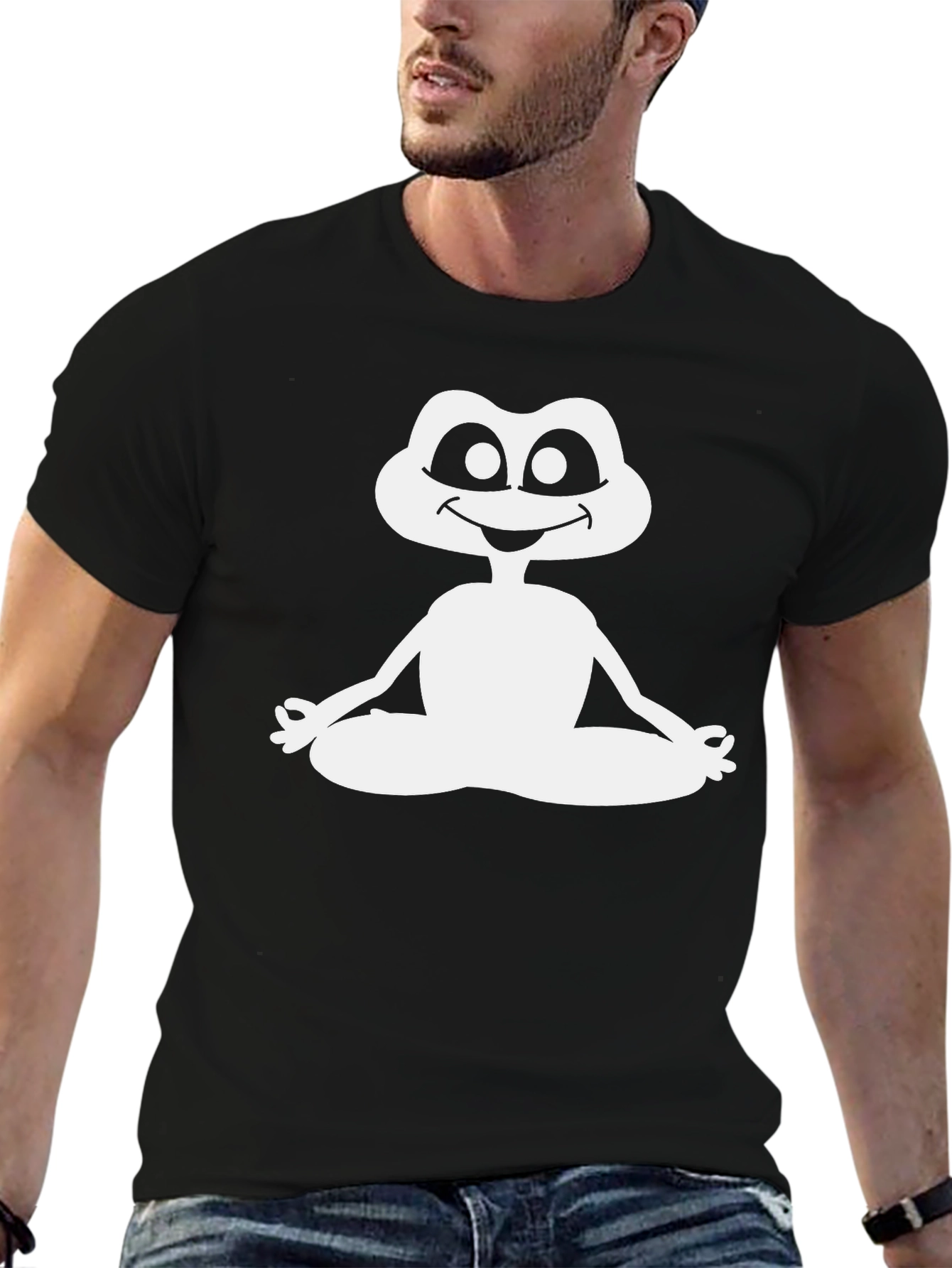Meditating Frog Graphic Tee - Yoga Humor T-Shirt