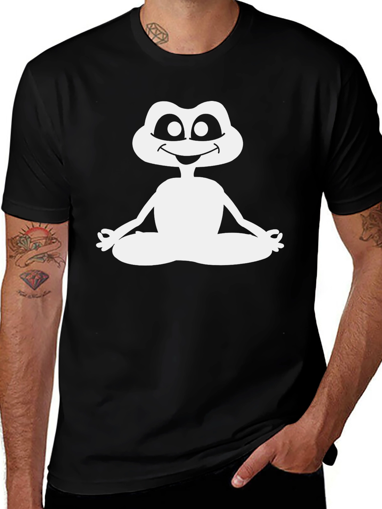 Meditating Frog Graphic Tee - Yoga Humor T-Shirt