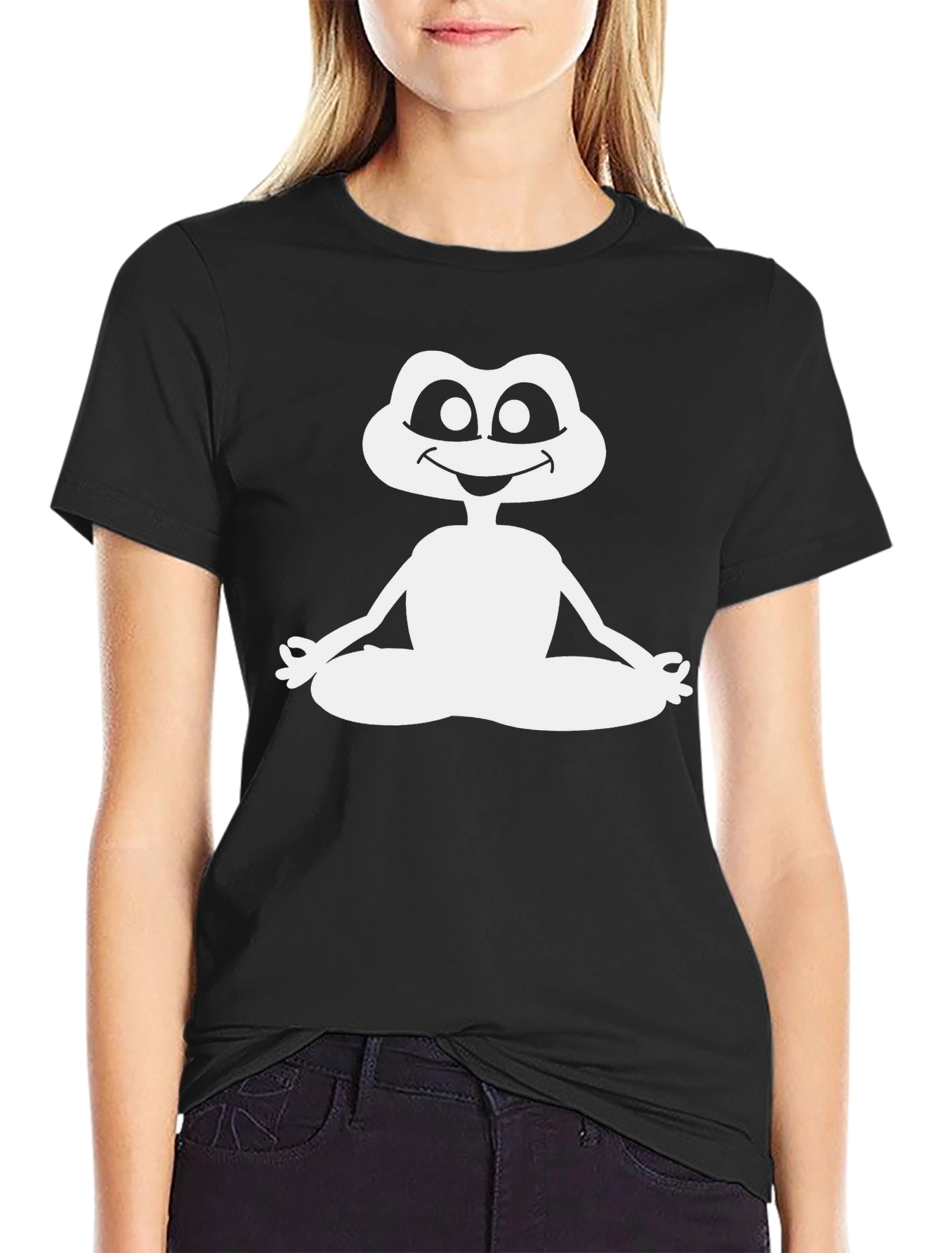 Meditating Frog Graphic Tee - Yoga Humor T-Shirt