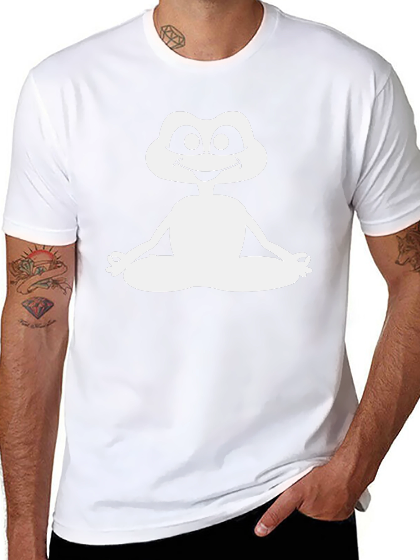 Meditating Frog Graphic Tee - Yoga Humor T-Shirt