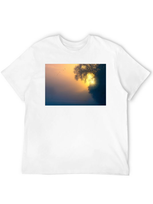 Sunrise Silhouette T-Shirt - Nature Inspired Tee
