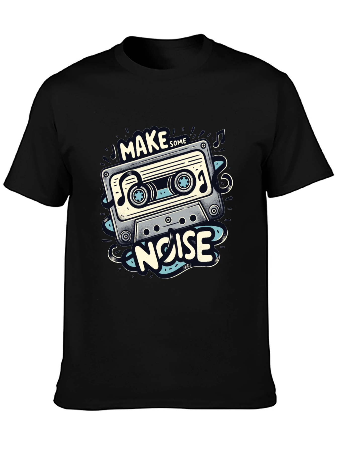 Retro Cassette Tape Graphic T-Shirt - Make Some Noise!
