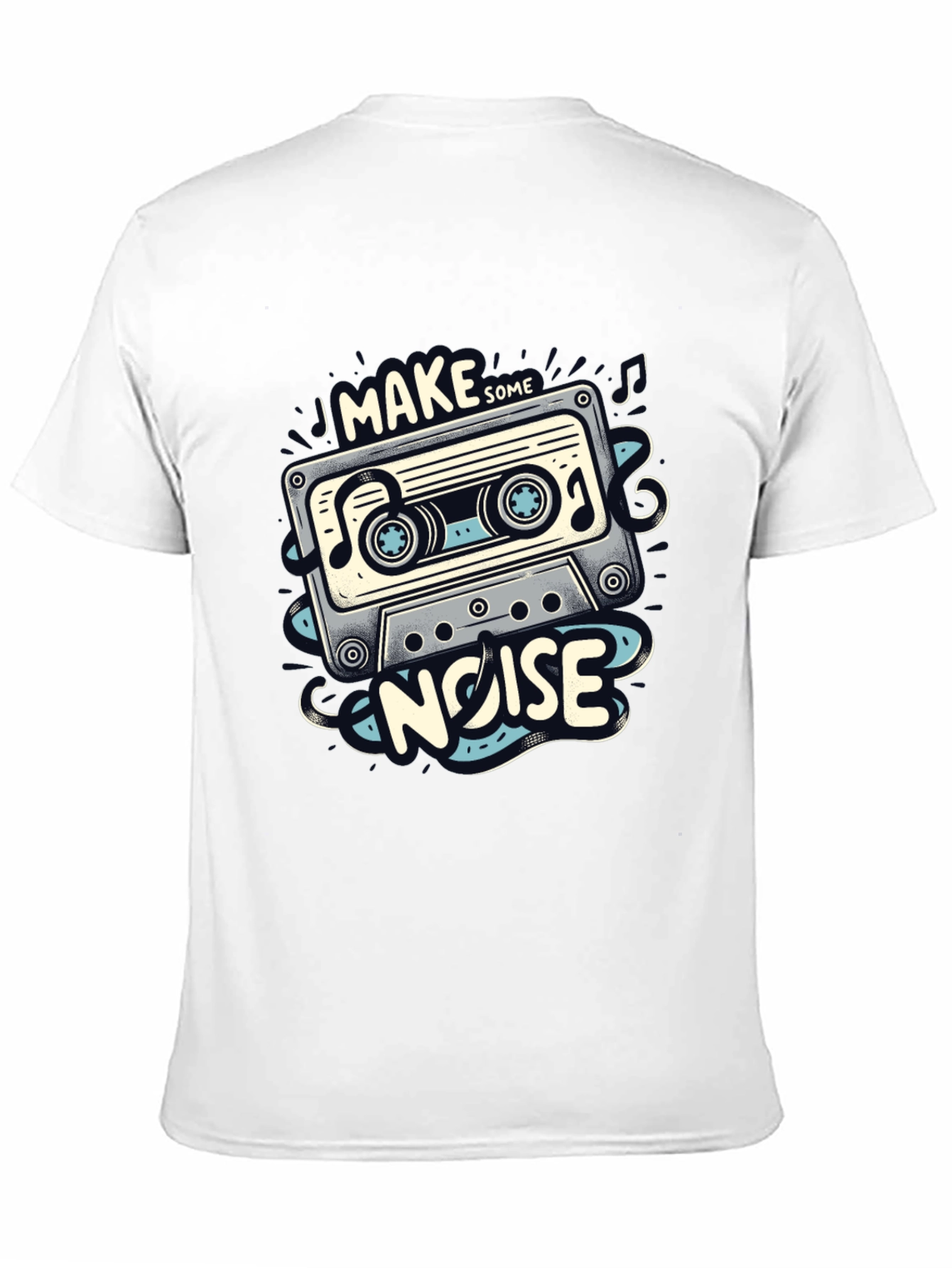 Retro Cassette Tape Graphic T-Shirt - Make Some Noise!