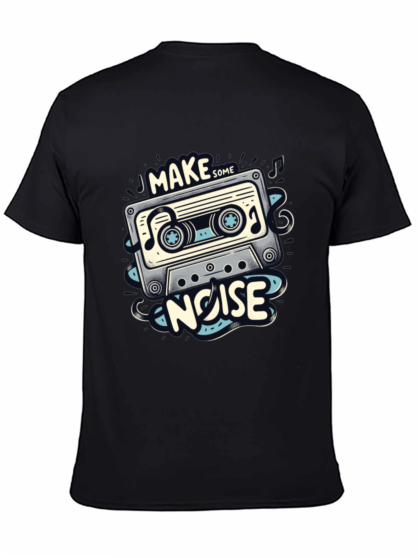 Retro Cassette Tape Graphic T-Shirt - Make Some Noise!