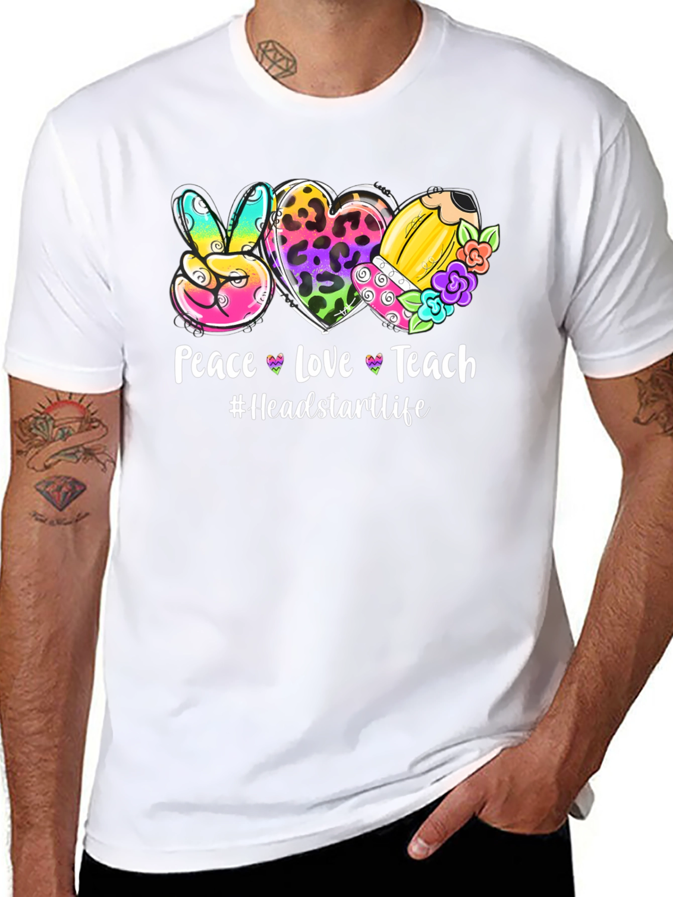 Peace Love Teach T-Shirt
