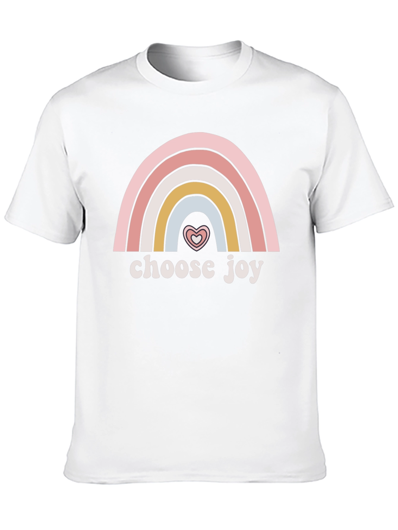 Choose Joy Rainbow Heart Graphic Tee