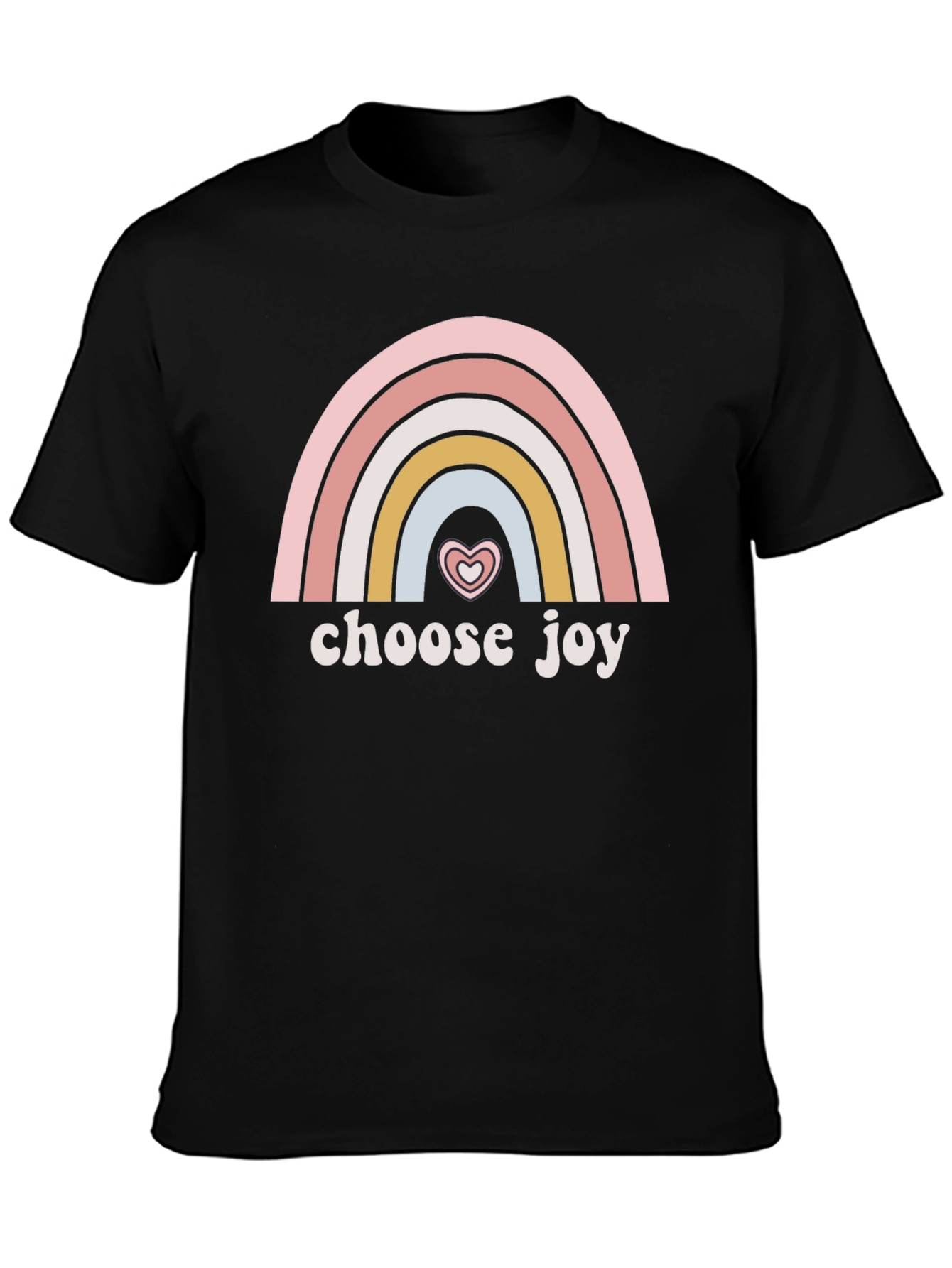 Choose Joy Rainbow Heart Graphic Tee