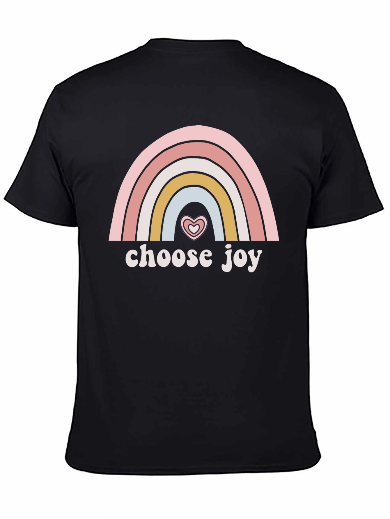 Choose Joy Rainbow Heart Graphic Tee