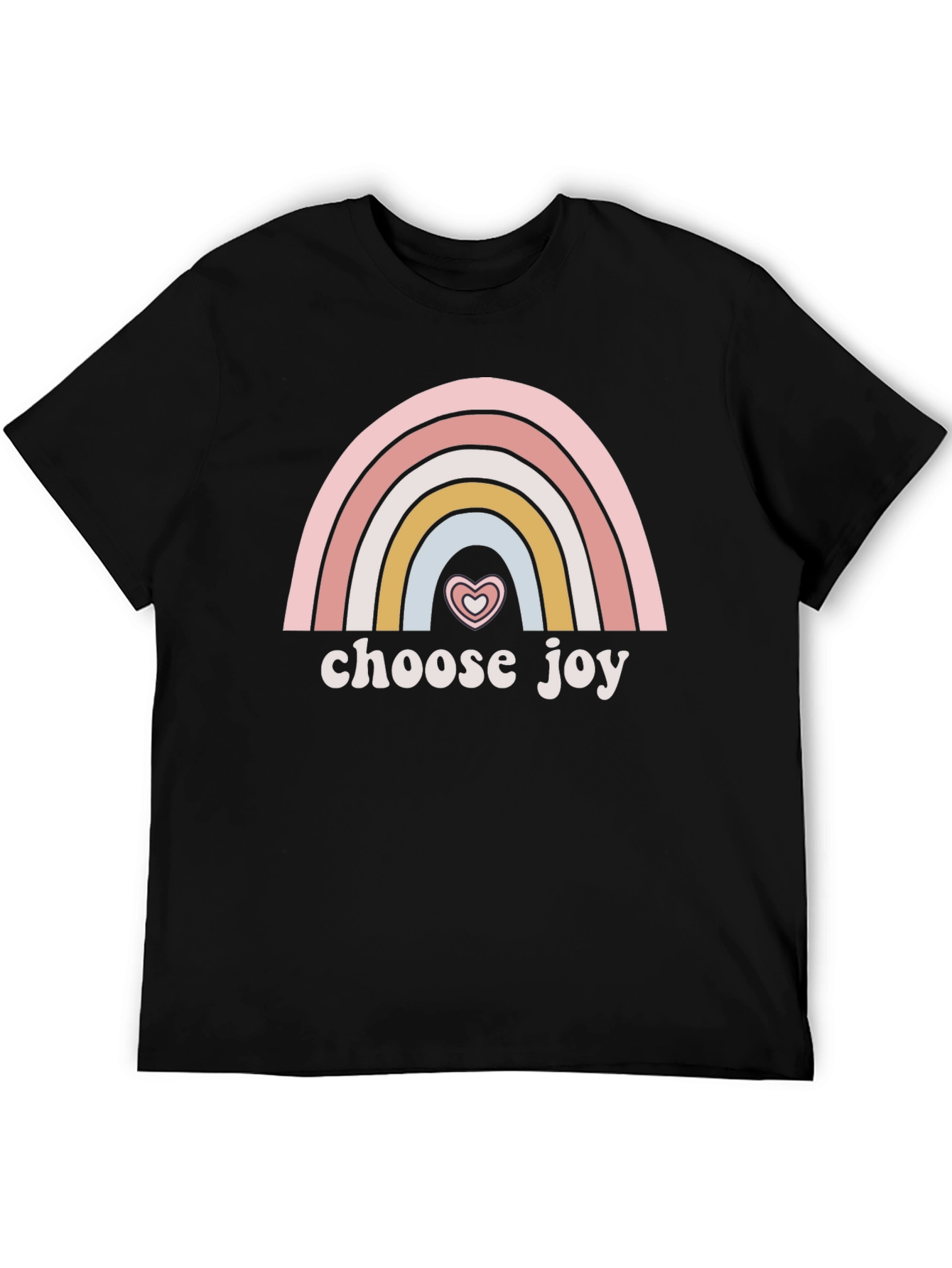 Choose Joy Rainbow Heart Graphic Tee