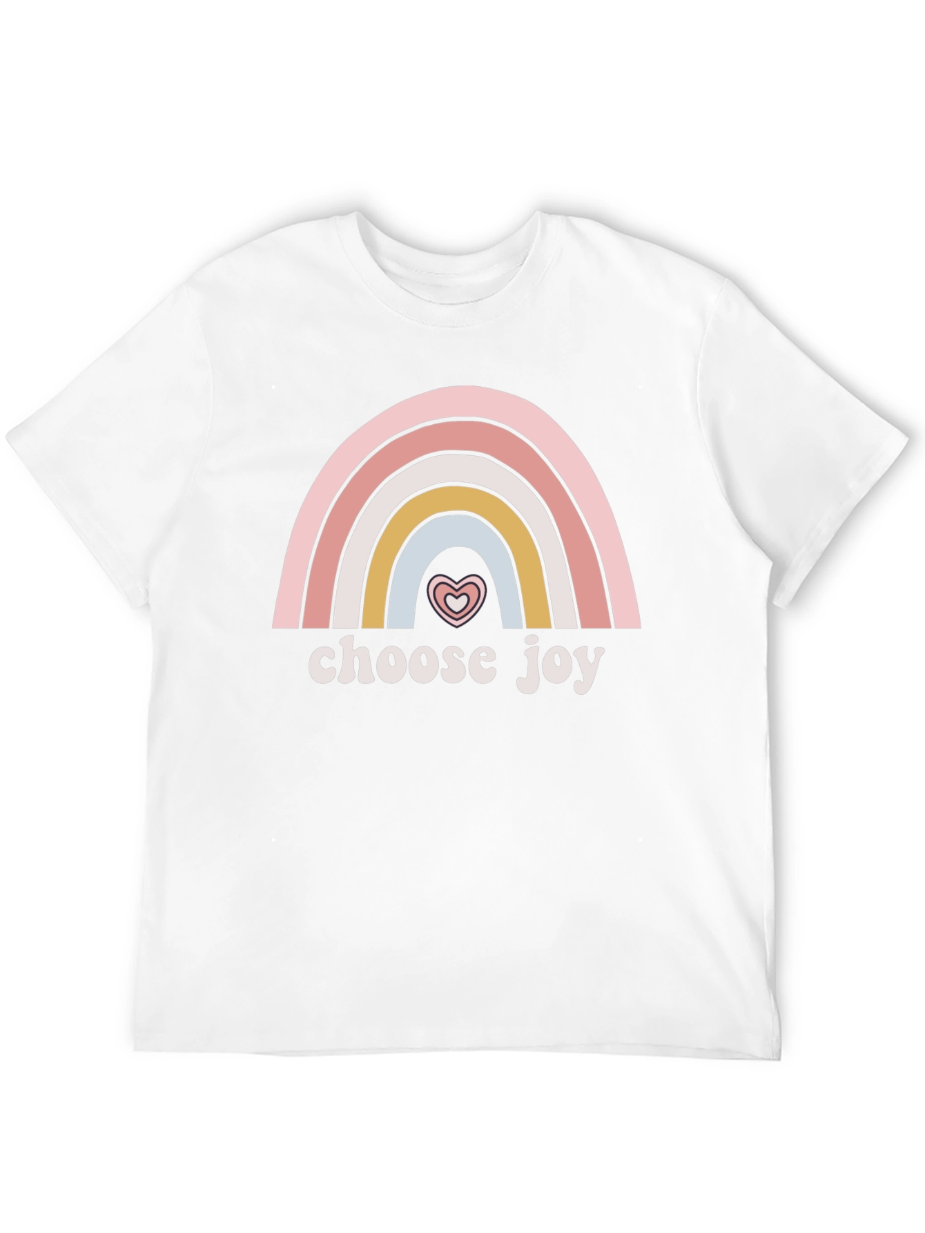 Choose Joy Rainbow Heart Graphic Tee