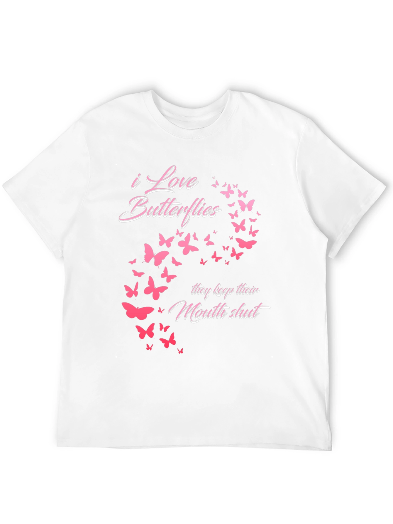 I Love Butterflies Graphic Tee - Black