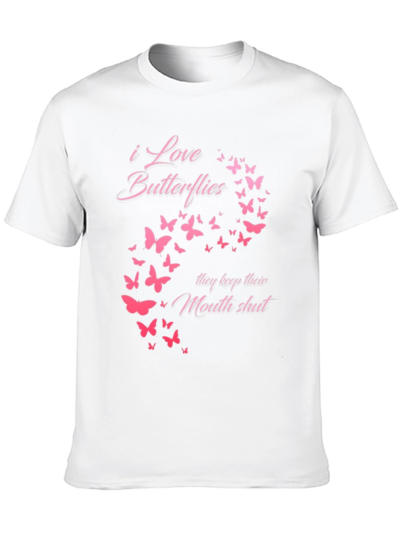 I Love Butterflies Graphic Tee - Black