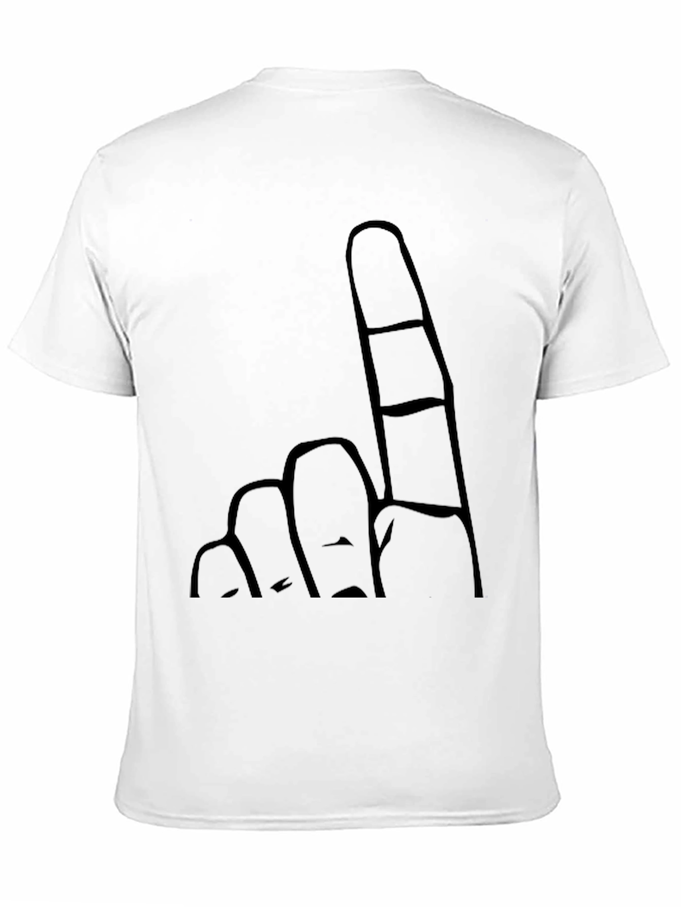 Novelty Finger Graphic Black T-Shirt