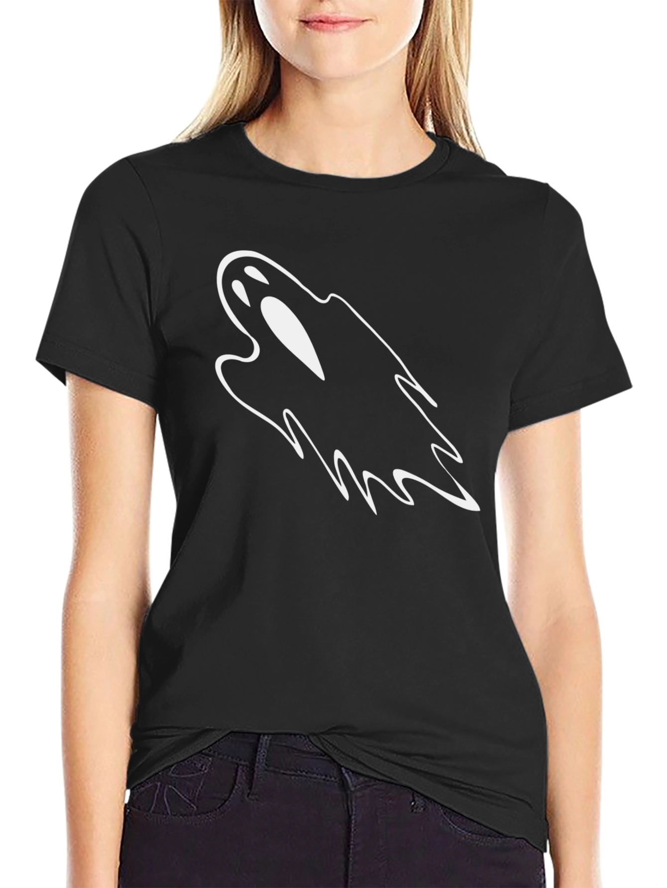 Ghost Graphic Black T-Shirt | Halloween Style