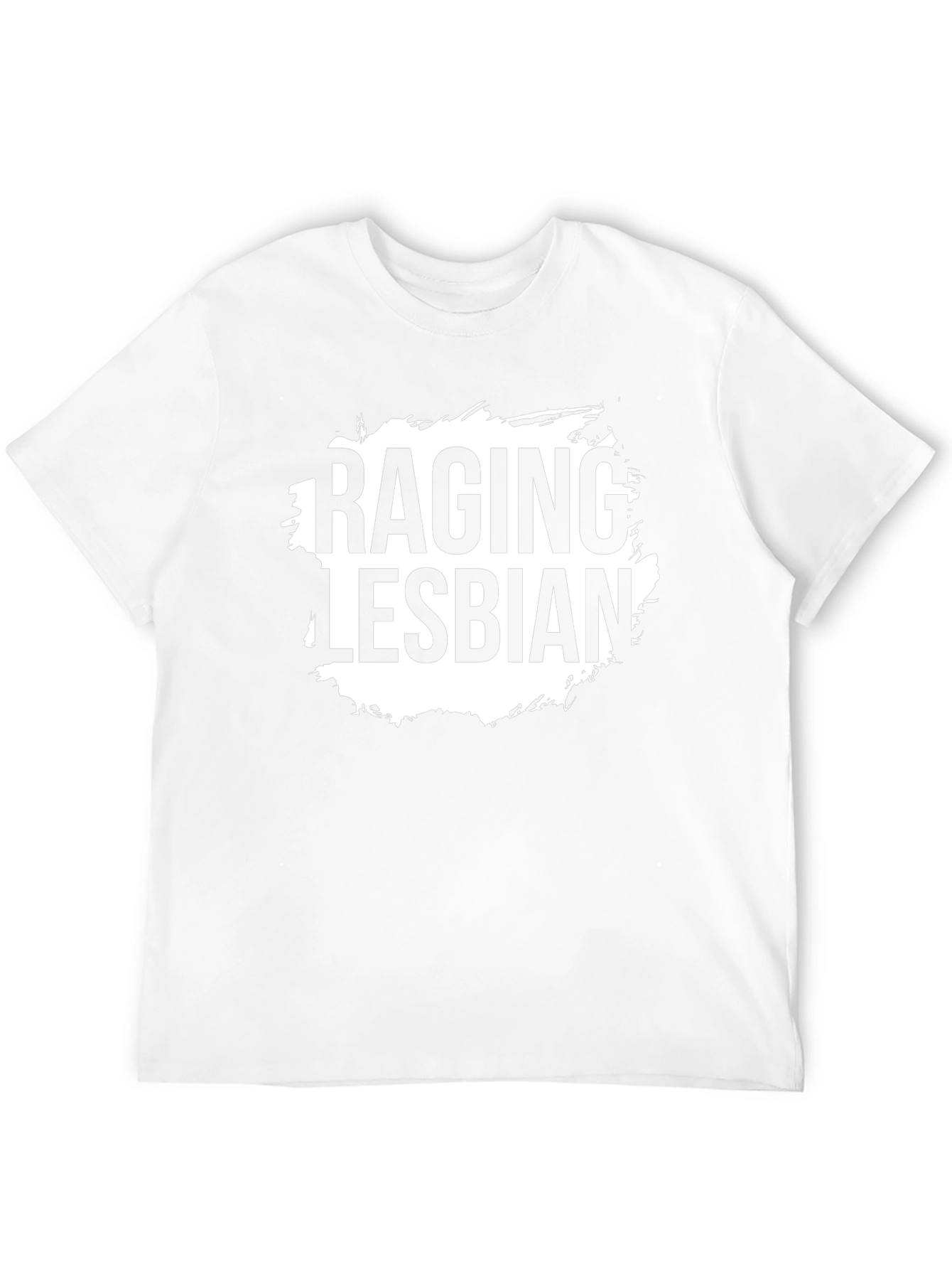 Raging Lesbian Graphic T-Shirt - Black Crew Neck Tee