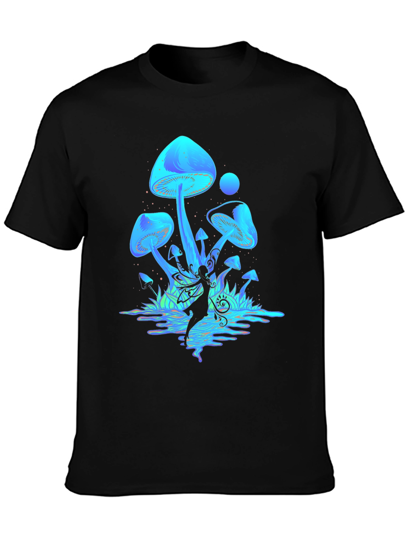 Mystical Mushroom Fairy Graphic T-Shirt