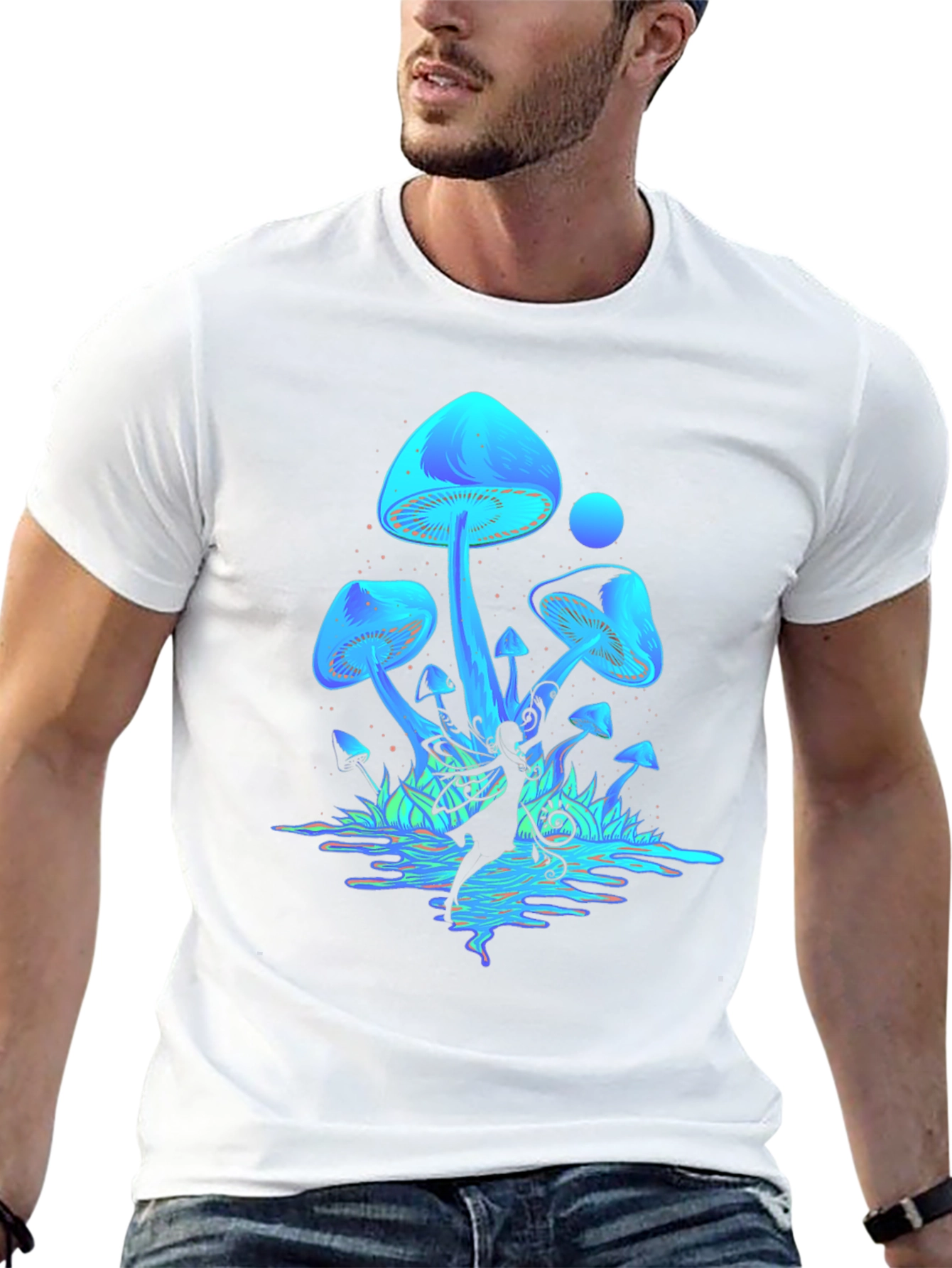 Mystical Mushroom Fairy Graphic T-Shirt