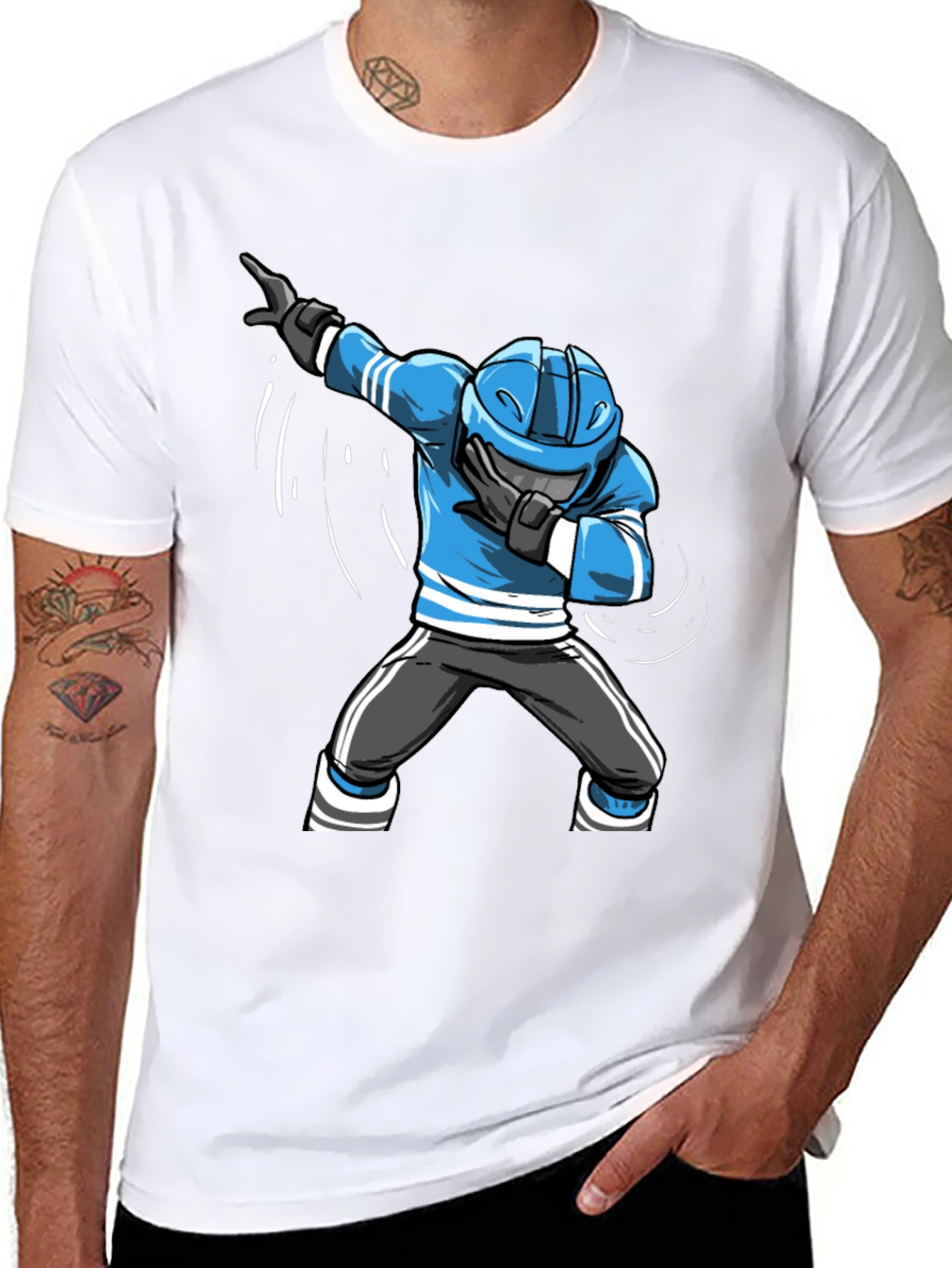 Dabbing Hockey Player Graphic Tee