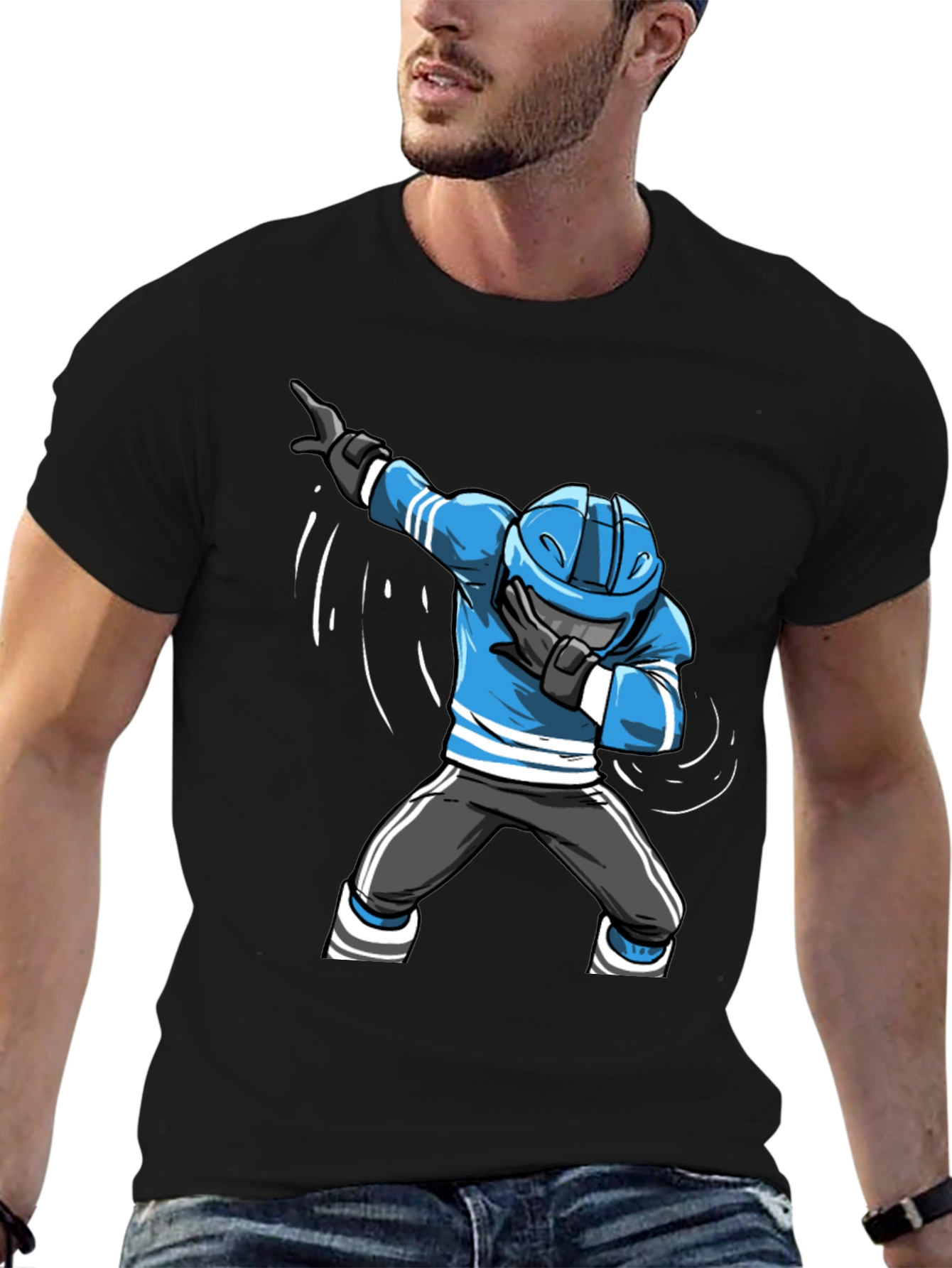 Dabbing Hockey Player Graphic Tee