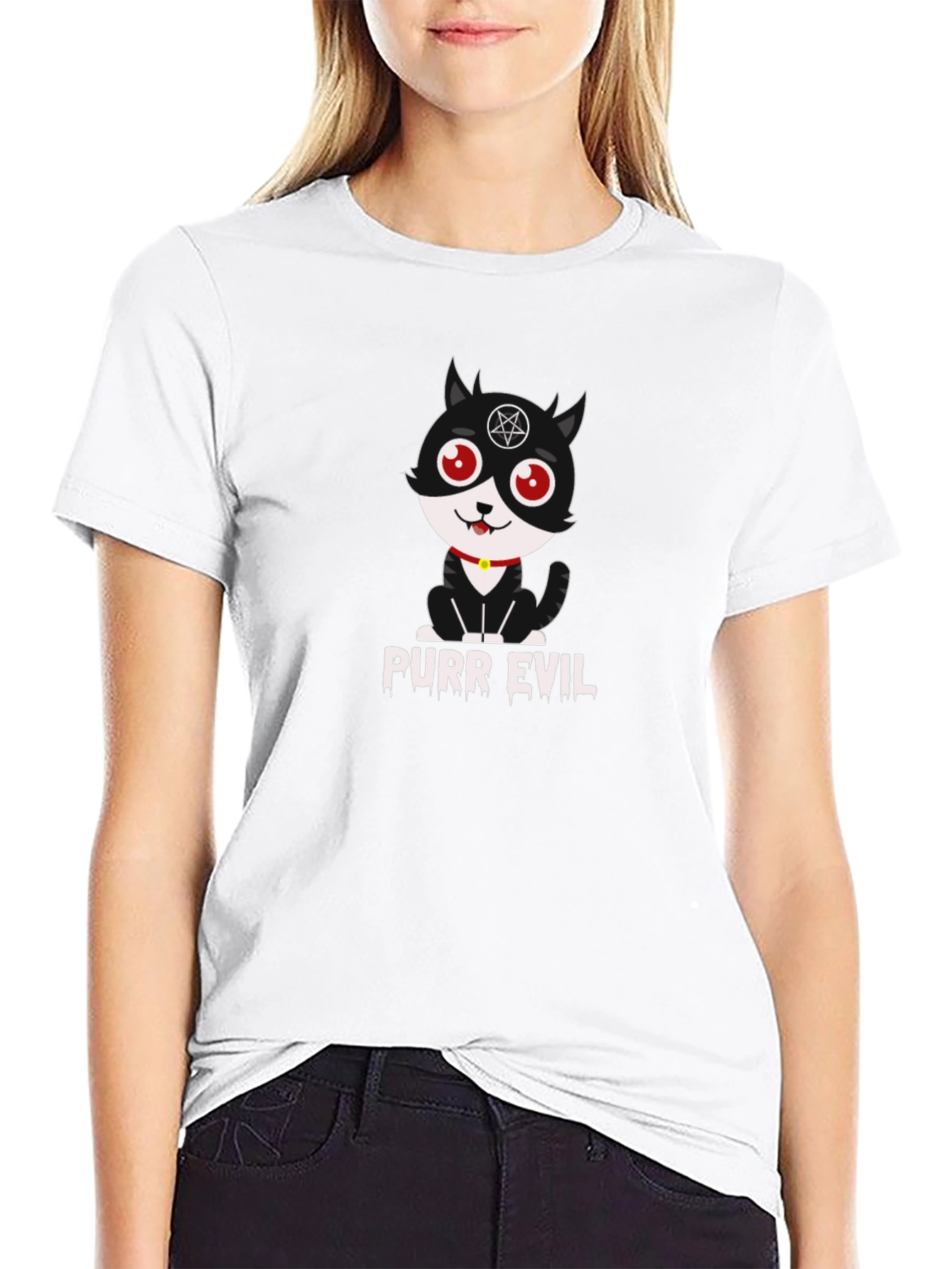 Purr Evil T-Shirt - Funny Cat Graphic Tee