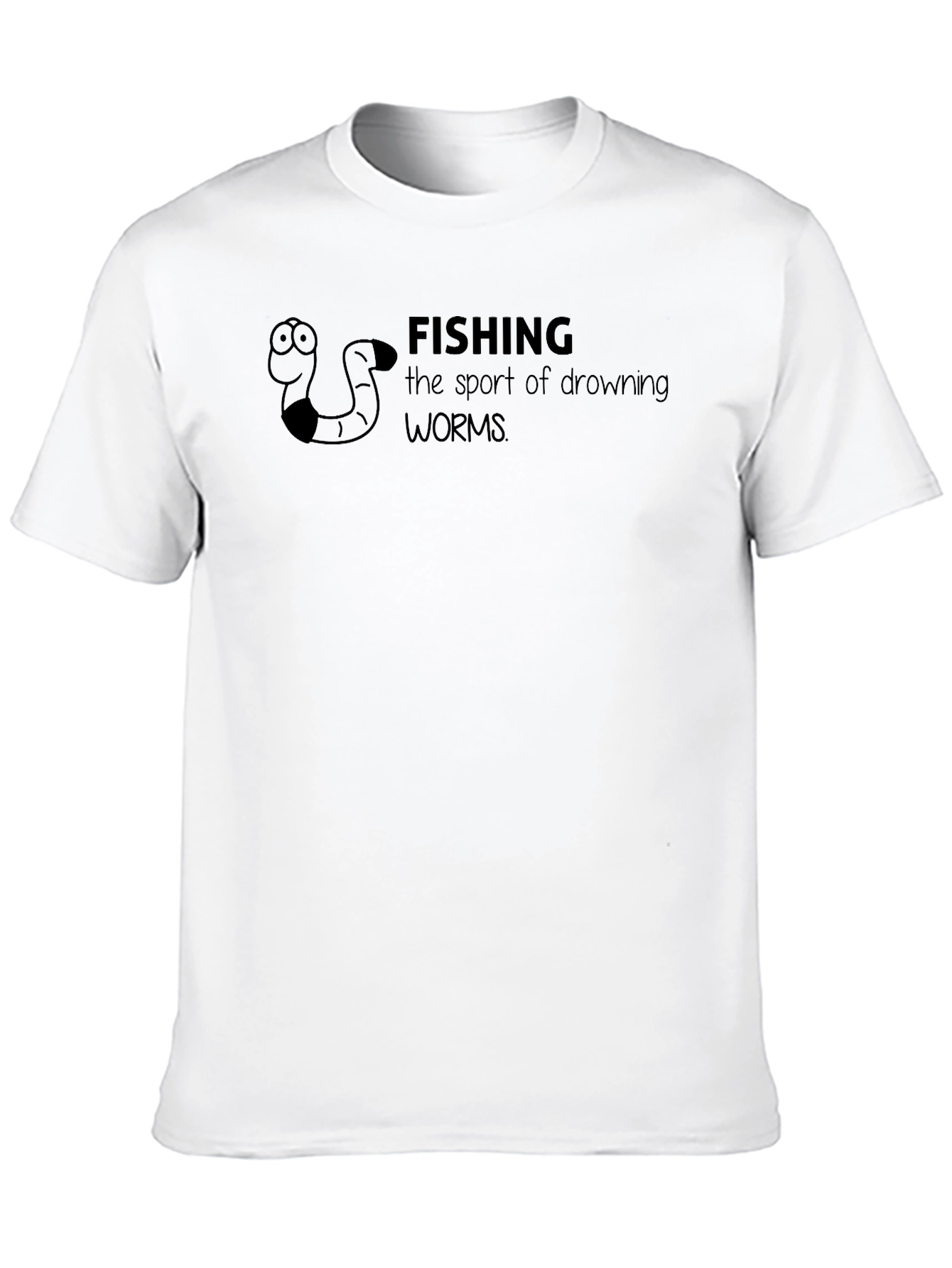 Fishing Worms Graphic T-Shirt - Humorous Design