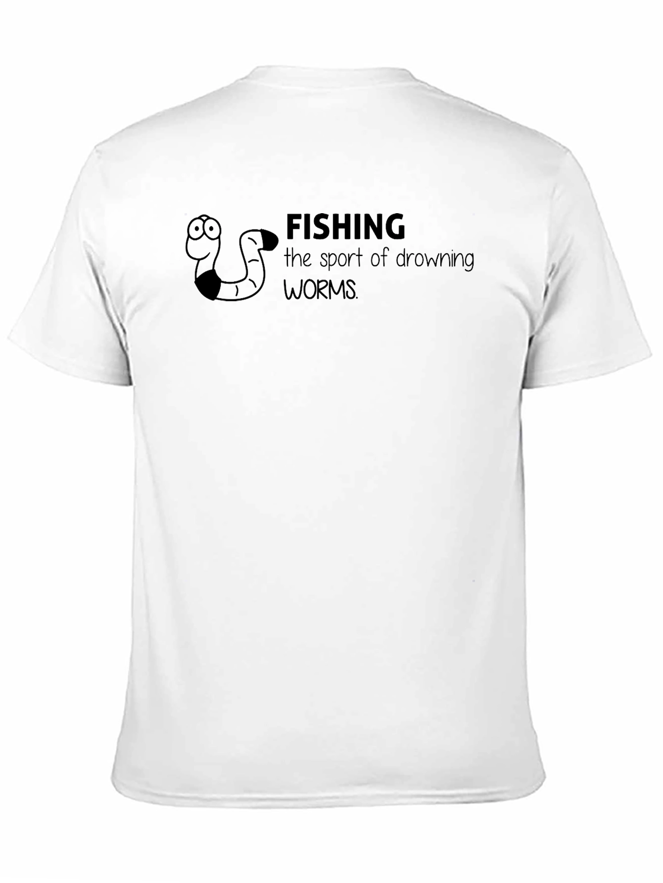 Fishing Worms Graphic T-Shirt - Humorous Design