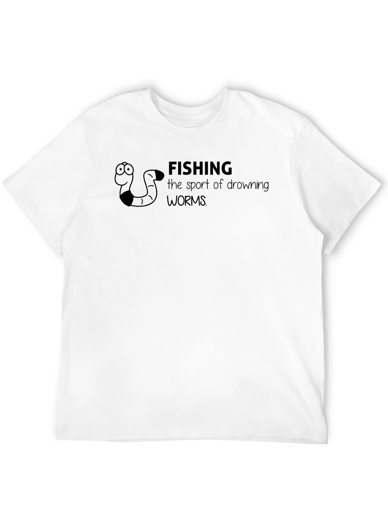 Fishing Worms Graphic T-Shirt - Humorous Design