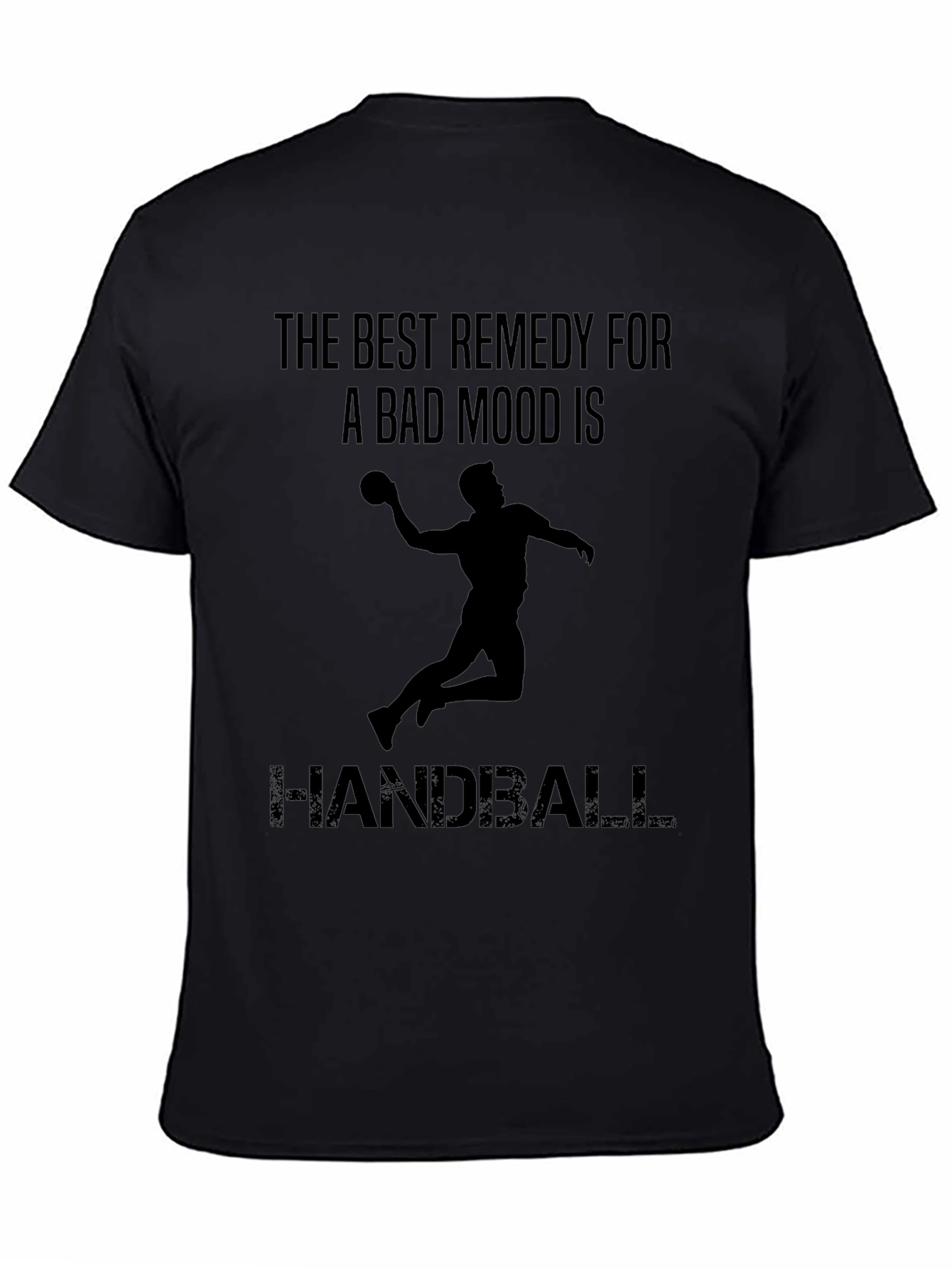 Handball Remedy Black T-Shirt for Sports Enthusiasts